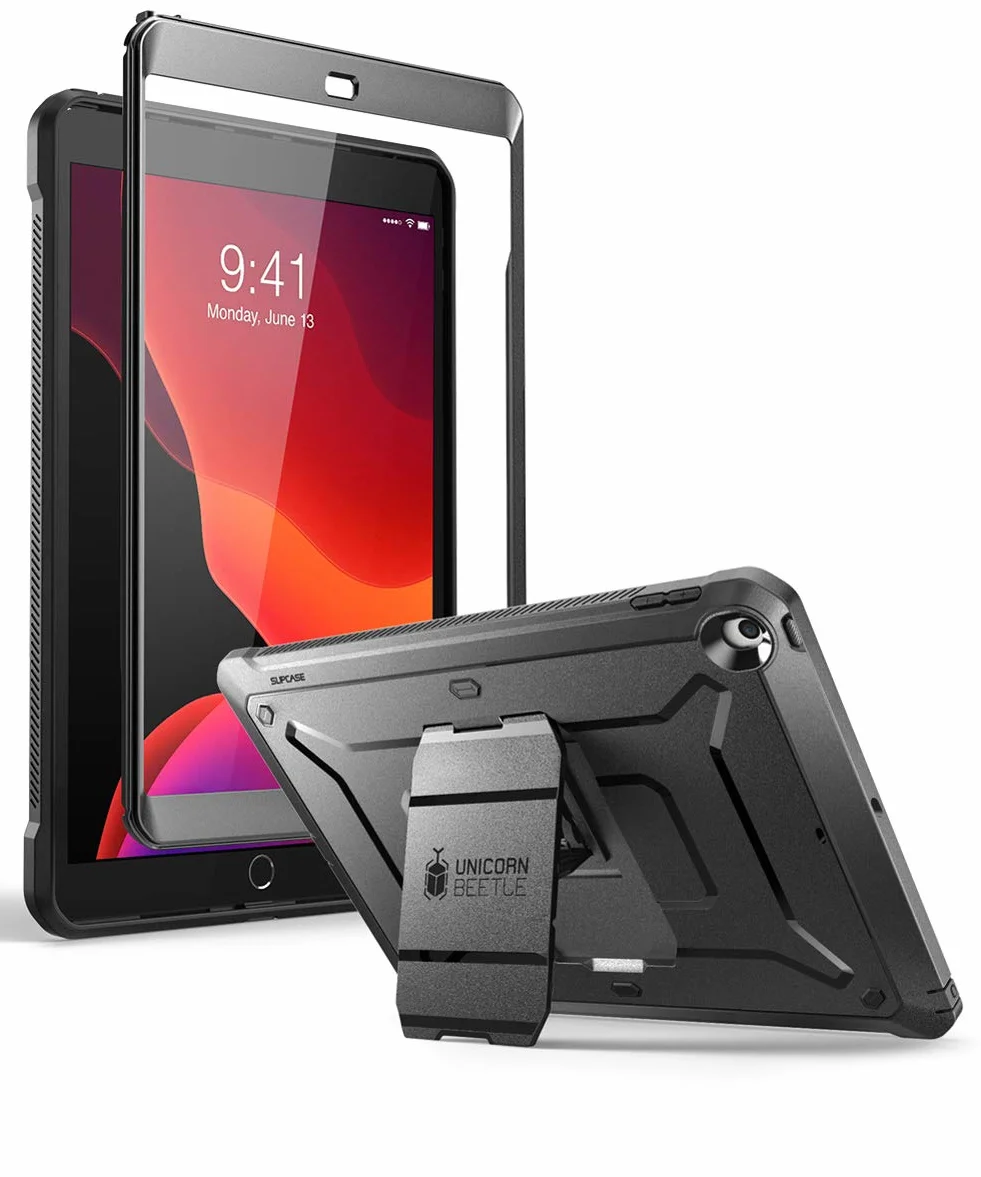 SUPCASE Etui z serii Unicorn Beetle Pro do iPada 10,2 (2021/2020/2019), z wbudowaną osłoną ekranu do iPada 9. generacji, 8. generacji, 7. generacji, (czarne)
