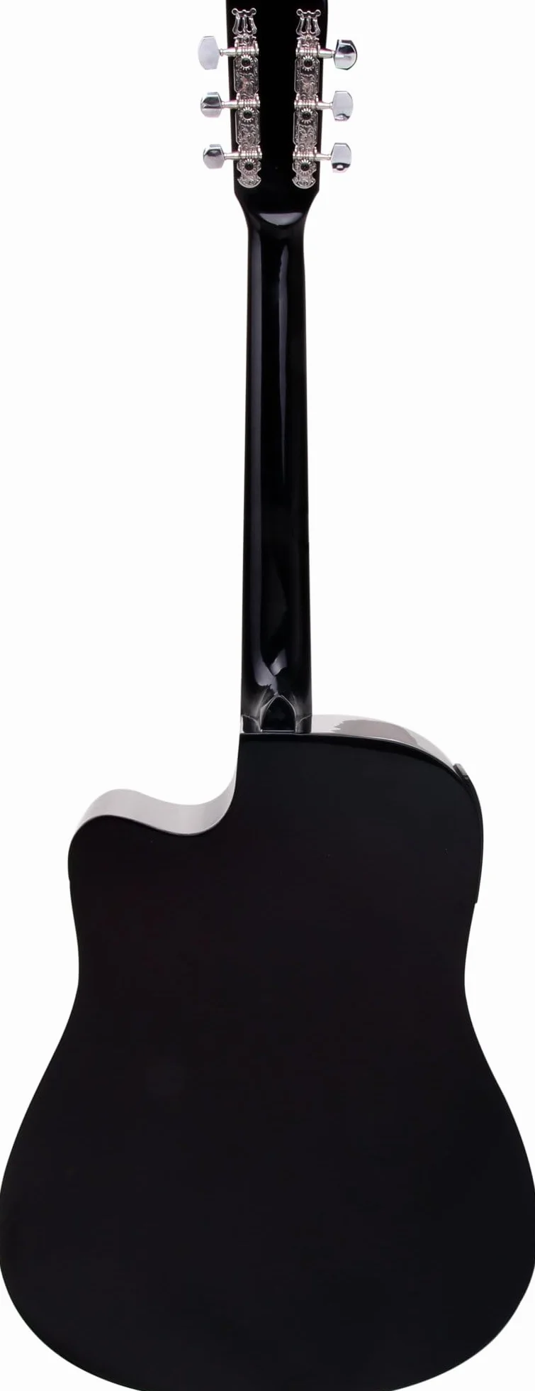 Classic Cantabile WS-10BK-CE gitara westernowa z przetwornikiem akustycznym (akustyka i wzmocniona, Dreadnought, Cutaway, 3-pasmowy EQ + Presence, tuner z LCD, XLR i jack, kolor czarny, wysoki połysk
