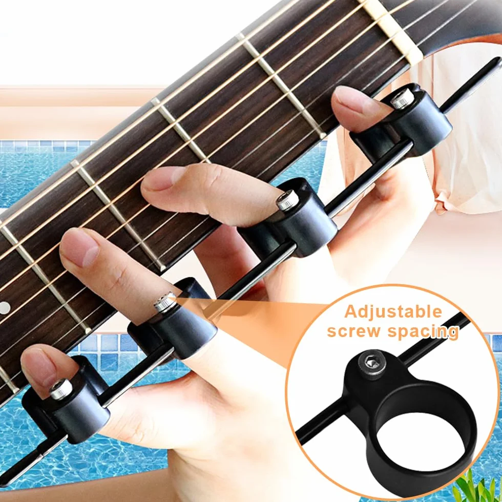Regulowany wzmacniacz palca gitarowego, ekscentryczny palec gitarowy, gimnastyka, wzmacniacz prędkości gitary, uchwyt fortepianowy, odpowiedni dla początkujących