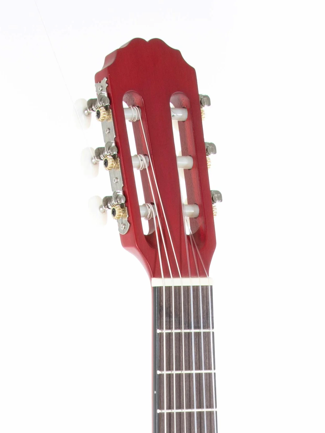 GEWA gitara klasyczna Basic 1/2, korpus lipa, podstrunnica drewno pakkaholz, chromowane maszynki, czerwony