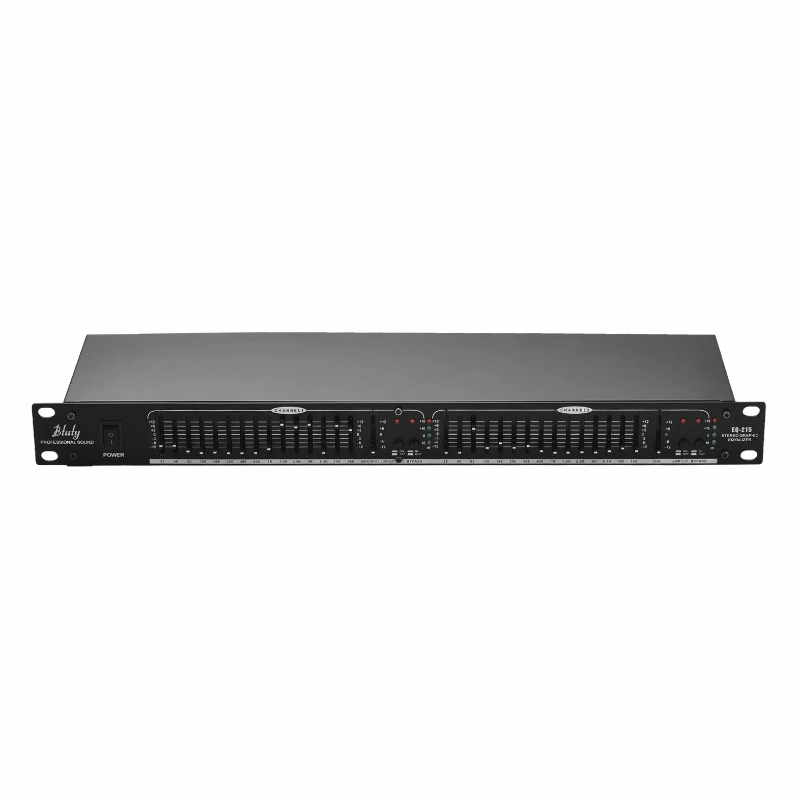 Btuty Eq-215 15-pasmowy dwukanałowy korektor graficzny 1u 2-kanałowy korektor graficzny stereo z mocowaniem do stojaka