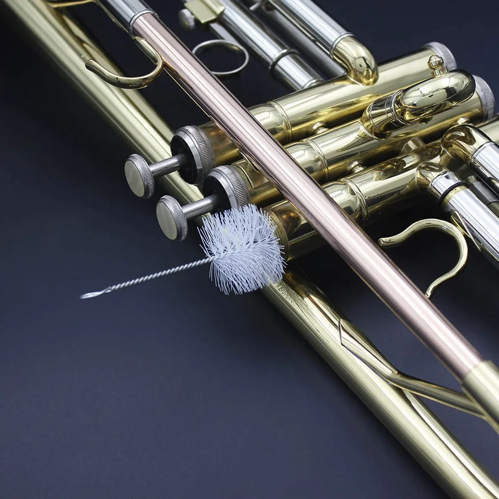 Dilwe Zestaw do czyszczenia trąbki, zestaw pędzli do trąbki akcesorium do pielęgnacji instrumentu muzycznego