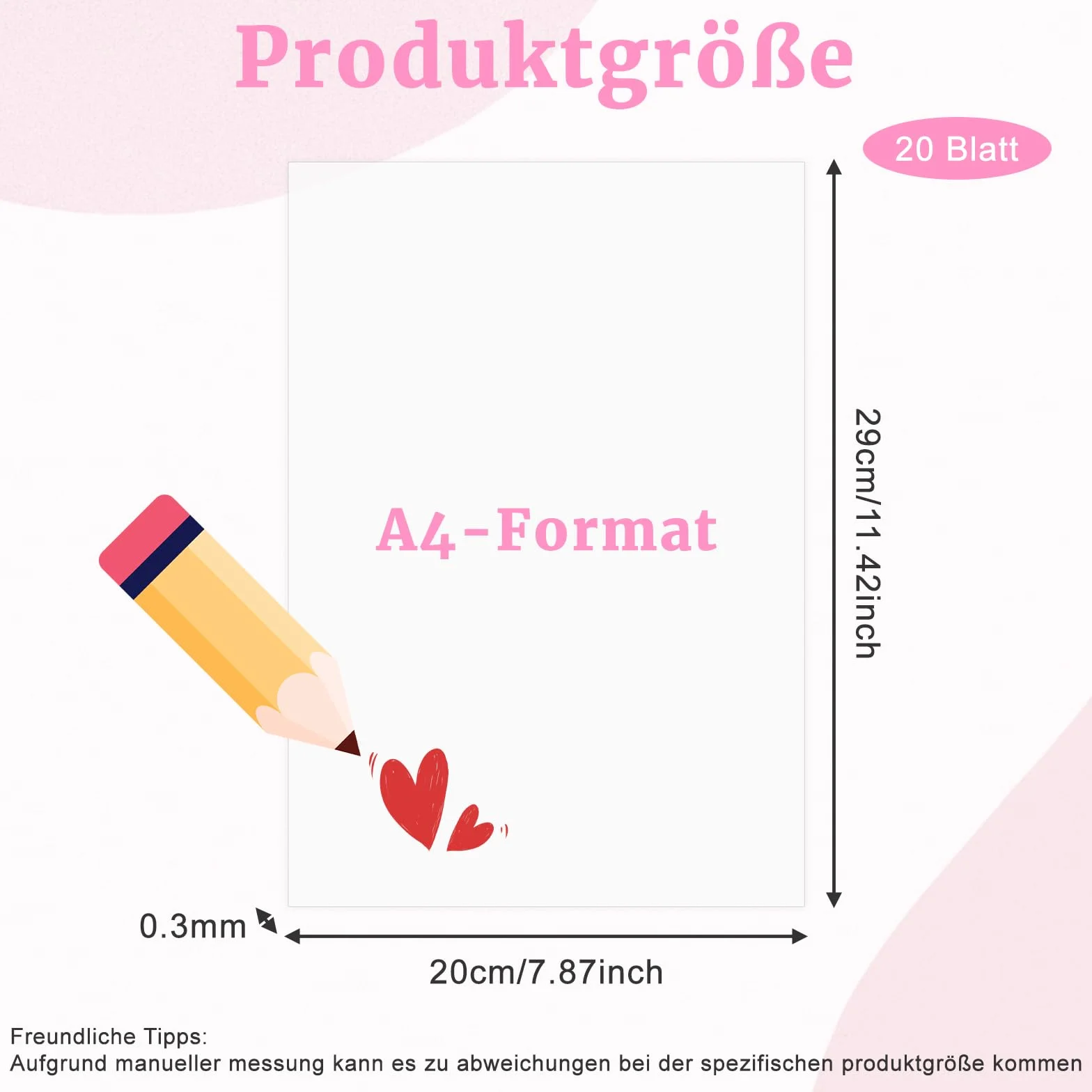 Zestaw 20 sztuk folii termokurczliwej, A4, folia termokurczliwa, zestaw przezroczystych folii termokurczliwych, breloczek do kluczy, papier termokurczliwy, 20 x 29 cm, grubość 0,3 mm, do