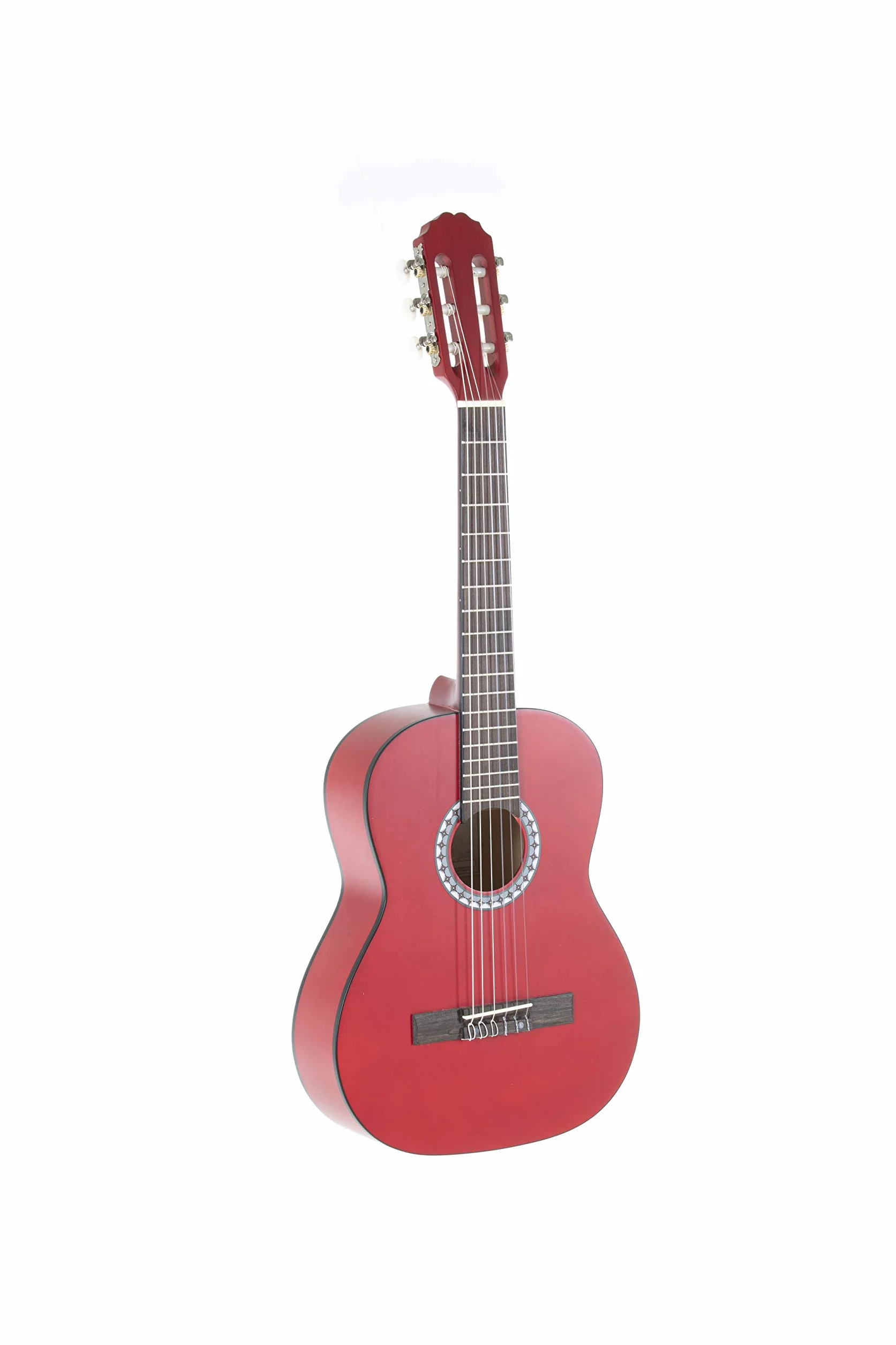 GEWA gitara klasyczna Basic 1/2, korpus lipa, podstrunnica drewno pakkaholz, chromowane maszynki, czerwony