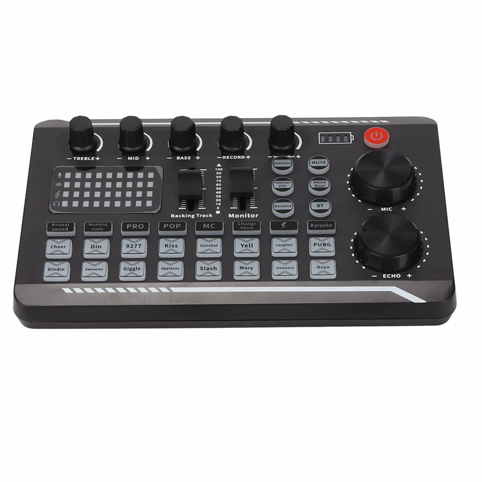 Zewnętrzna Karta Dźwiękowa, Adapter Audio USB Karta Dźwiękowa na żywo Mikser DJ Sprzęt do Podcastów 16 Bitów 44,1 KHz Dwukanałowy Wielofunkcyjny, do Karaoke, Elektro, Zmiany Głosu, Krzyków, Popularne