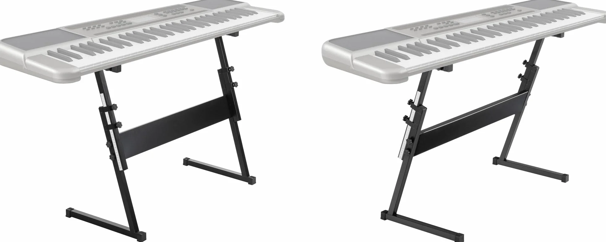 McGrey Stojak na klawiaturę Z z ergonomicznymi śrubami, wbudowana drabina do precyzyjnego pozycjonowania, regulowana wysokość 55-83 cm i gumowane nóżki zapobiegające zarysowaniom na podłodze