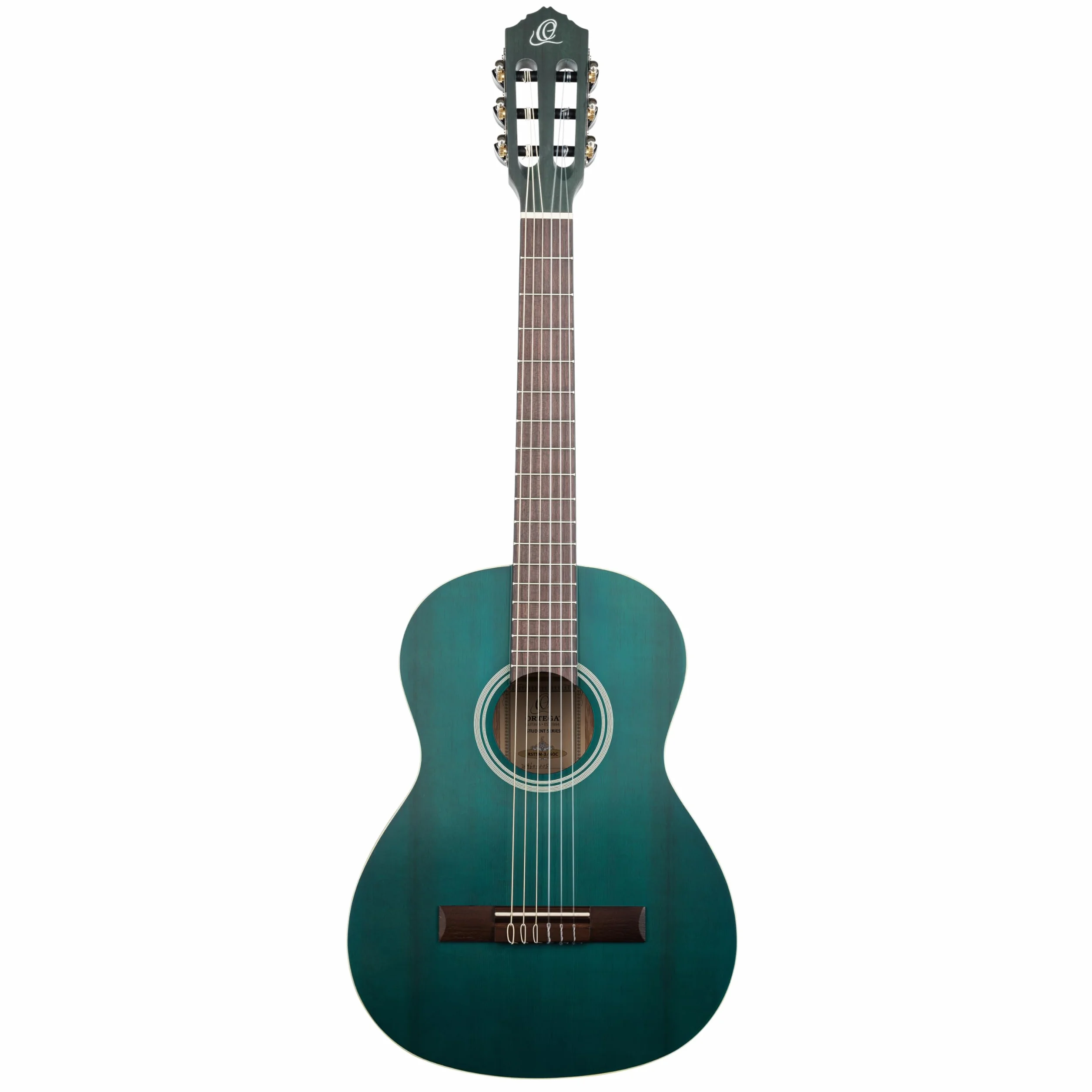 Ortega Guitars 3/4 Classical Guitar – Seria Student – Świerk/Katalpa, Kolor Niebieski (RST5M-3/4OC)