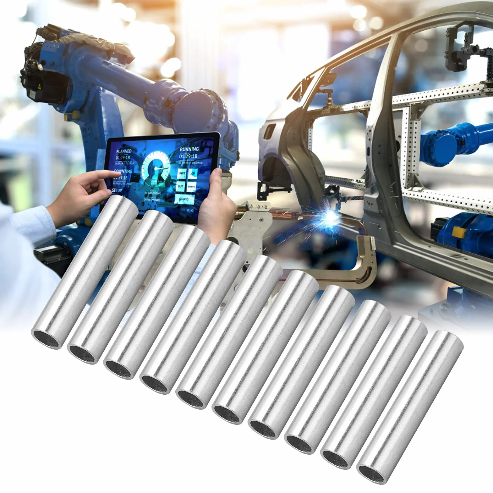 Nimomo Aluminiowa rura o ?rednicy 10 mm okr?g?a aluminiowa 10 szt. rura aluminiowa okr?g?a prosta rurka robot wsparcie narz?dzia