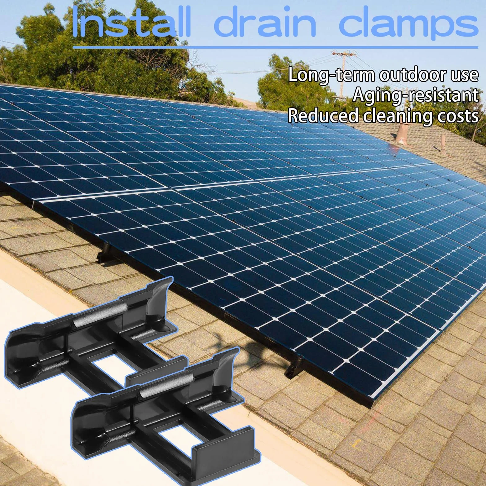 30 sztuk uchwytów do paneli słonecznych 30 mm, akcesoria solarne, klipsy do odpływu wody, klipsy do odpływu wody, moduły PV, plastikowy klips odwadniający PV, do uchwytu, paneli solarnych