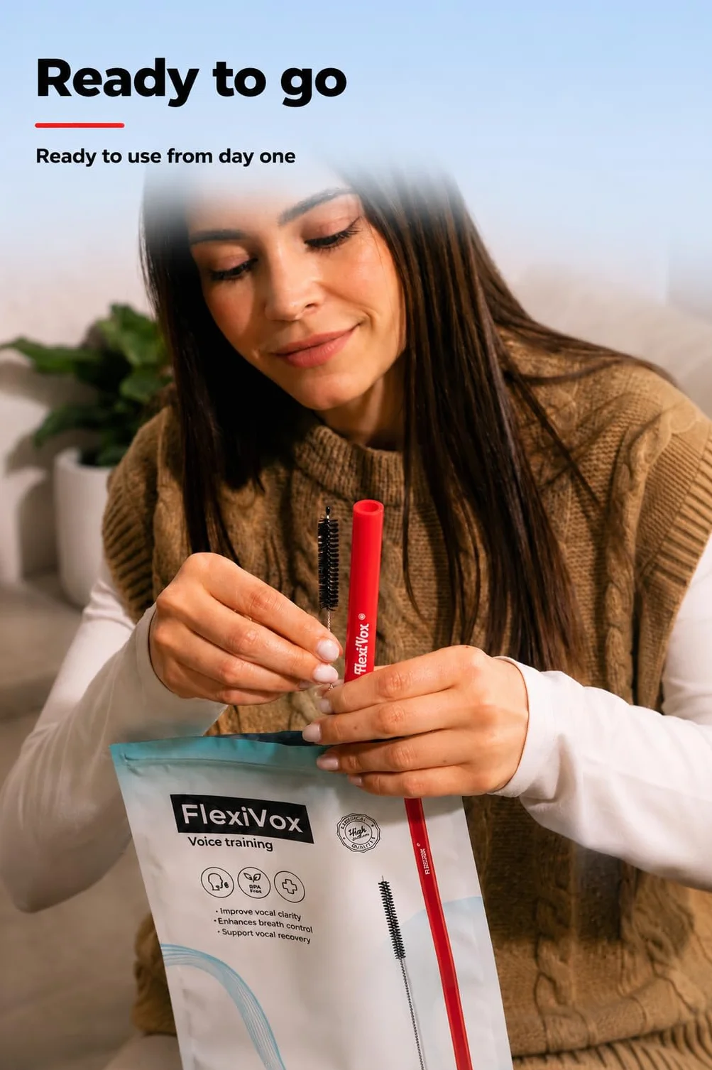 FlexiVox®, zestaw do treningu głosu | FlexiVox® stosowany w logopedii i terapii głosu | Pokryty aspretycznym talkiem + eBook cyfrowy z ćwiczeniami i praktycznymi wskazówkami