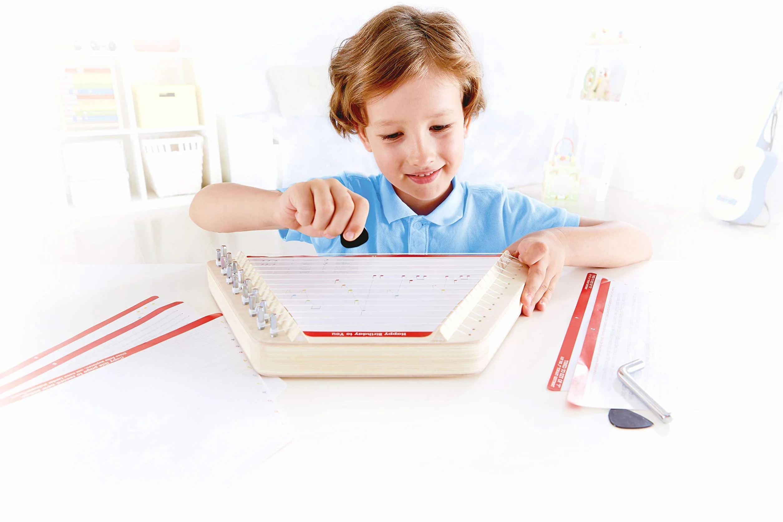 Hape E0323 Happy Harp - Wooden Musical Instrument For 3 Years Old +