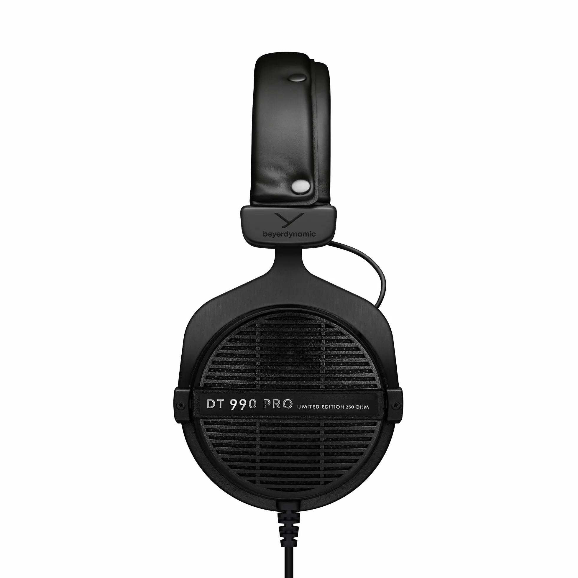 beyerdynamic DT 990 PRO Limitowana edycja w kolorze czarnym 250 Ohm. Jednostronne, przewodowe słuchawki studyjne nauszne do miksowania, masteringu i edycji. Ręcznie wykonane w Niemczech.