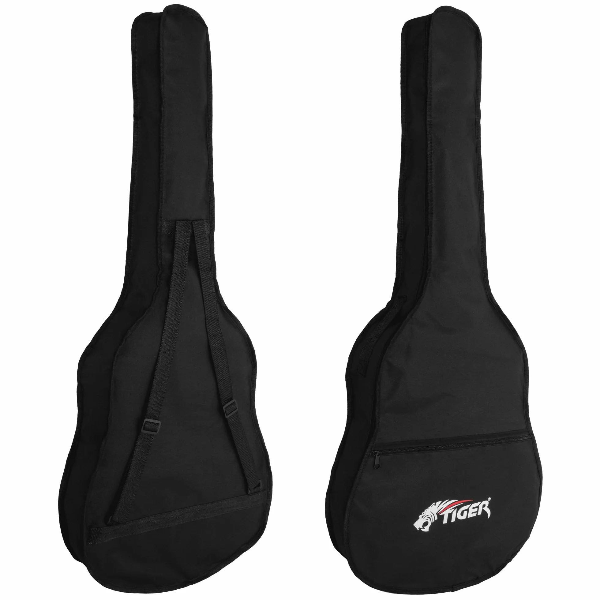Gitara akustyczna z małym ciałem tygrysa dla początkujących - czarna, pełna