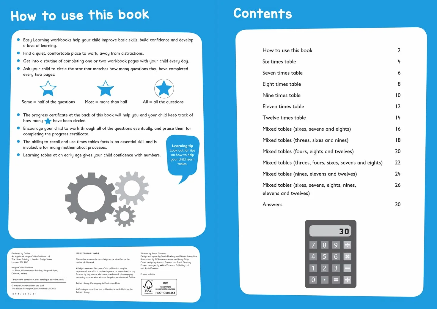 Times Tables Workbook Ages 7-11: Ideal for home learning