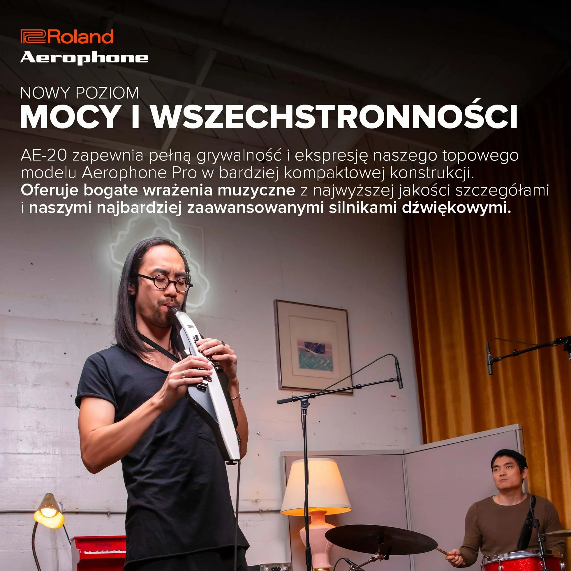 Roland AE-20 Aerophone | Najwyższej Klasy Cyfrowy Instrument Dęty | Brzmienia Akustyczne SuperNATURAL i Zaawansowana Technologia ZEN-Core | Ultra-Responsywna Grywalność | Ponad 250 Brzmień