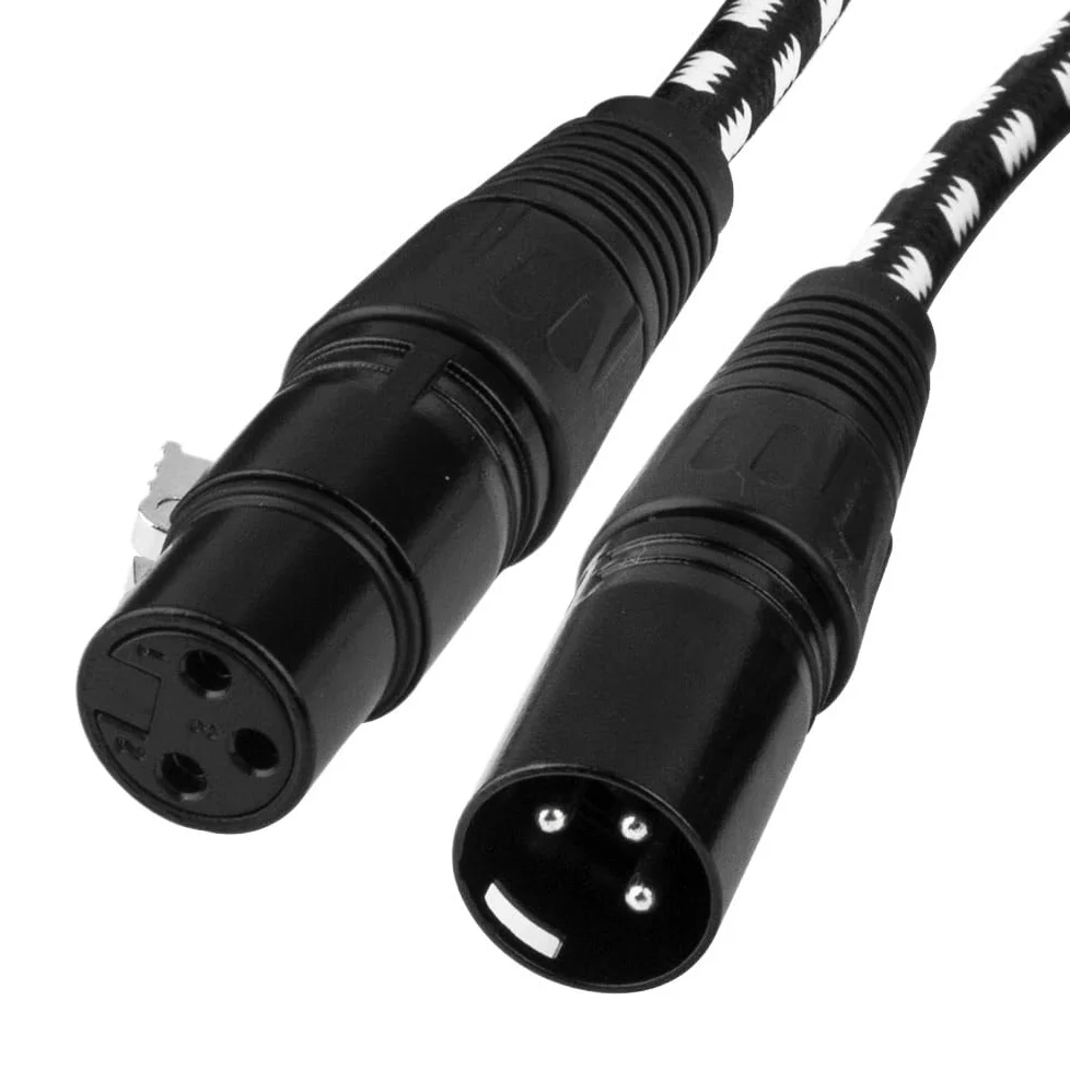 Pleciony kabel XLR męski na żeński M/F 3-pinowy Ja-ck Multi-Shielding OFC, miedziany, do miksera mikrofonowego, 1 m, 2 m, 300 cm, 5 m, 10 m, 15 m, 20 m