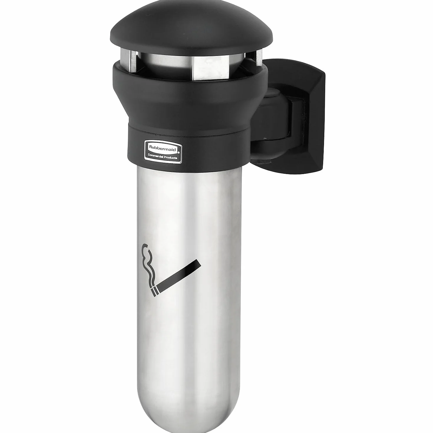 Rubbermaid Commercial Products FG9W3200SSBLA Infinity popielniczka stojąca, montowana na ścianie, stal nierdzewna, czarna