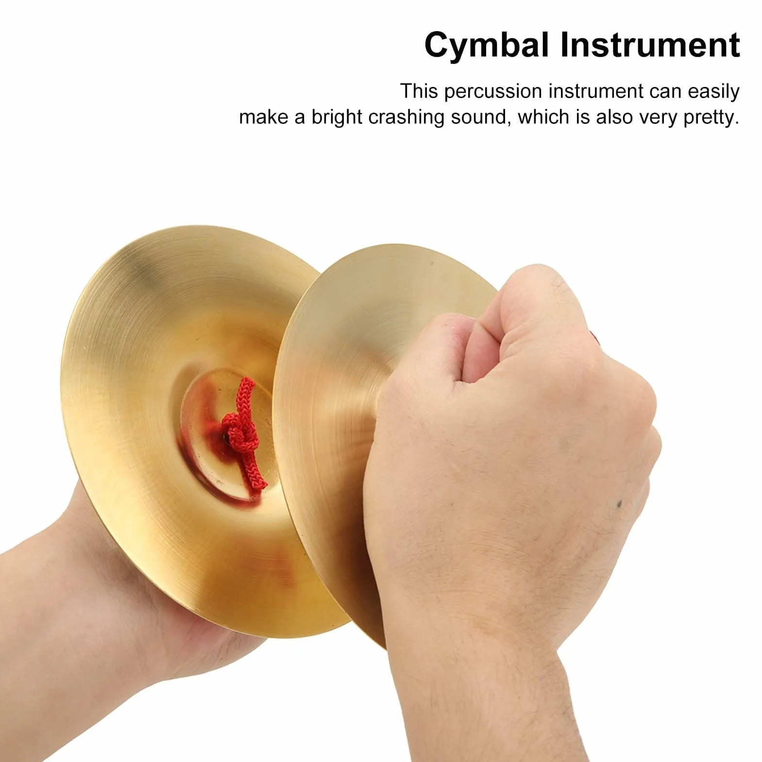 Crash Cymbal, 2 szt. Mosiężny ręczny instrument perkusyjny Instrument perkusyjny dla dzieci Dorośli