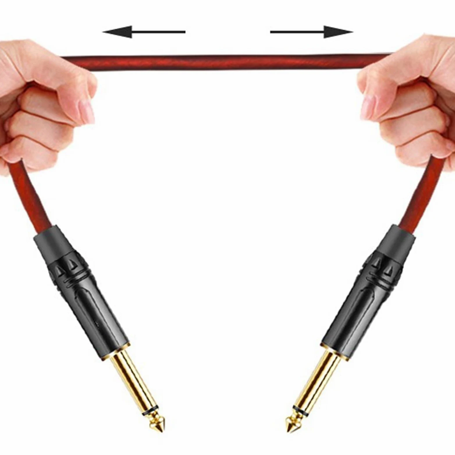 Kabel przedłużający do połączenia audio gitarowego 6,35 mm 6,5 mm z męskiego na męskie Mikrofon wzmacniacza gitarowego Gitary Kabel Instrumentalny (Color : 3/4, Size : 40m)
