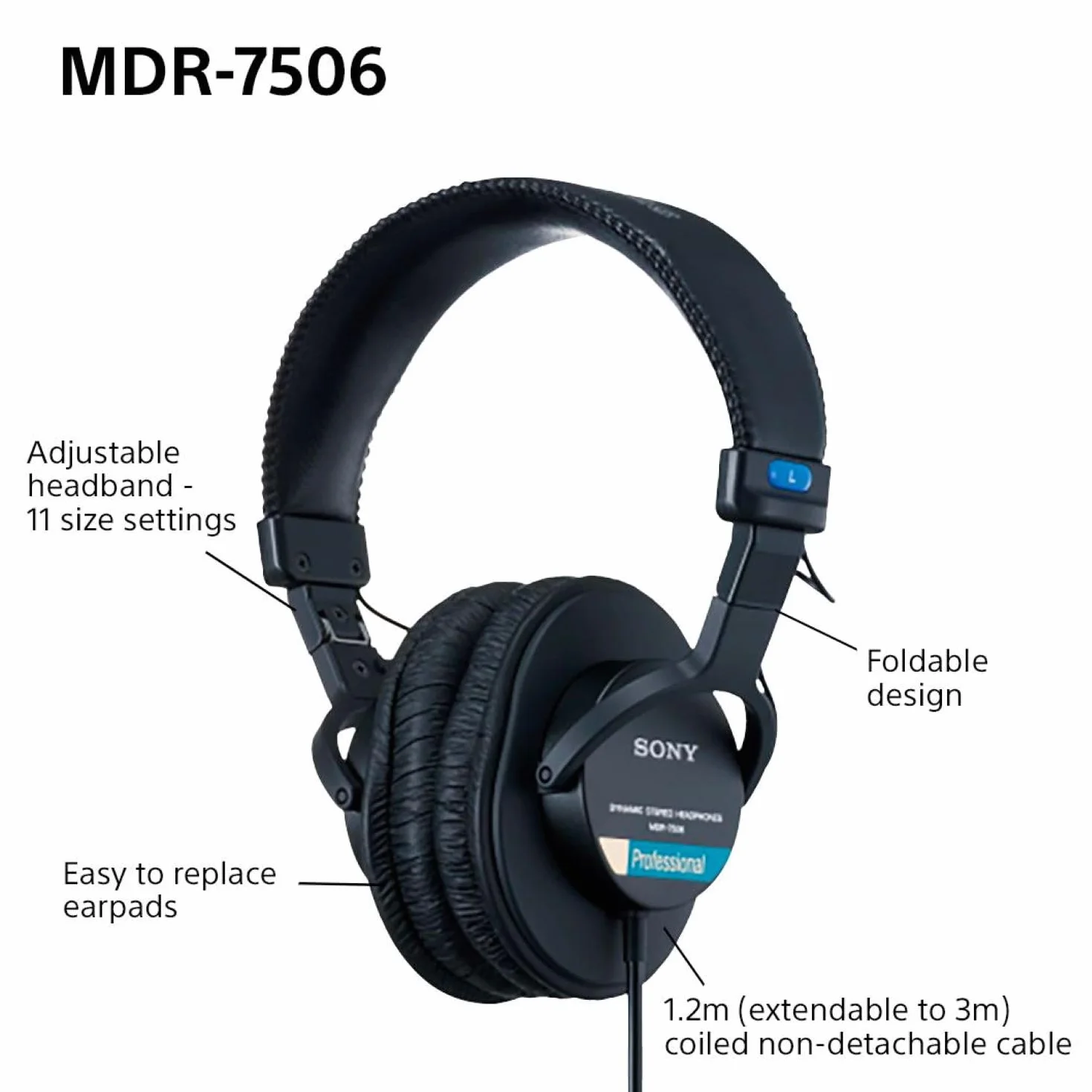 Sony MDR-7506 słuchawki studyjne zamknięte