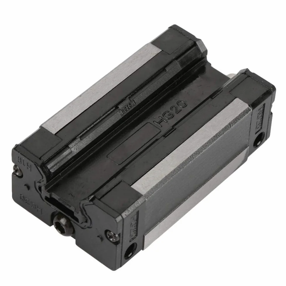 Otwarty liniowy blok ślizgowy z łożyskami kulkowymi do prowadnicy szyny CNC, HGH20CA, 20 mm