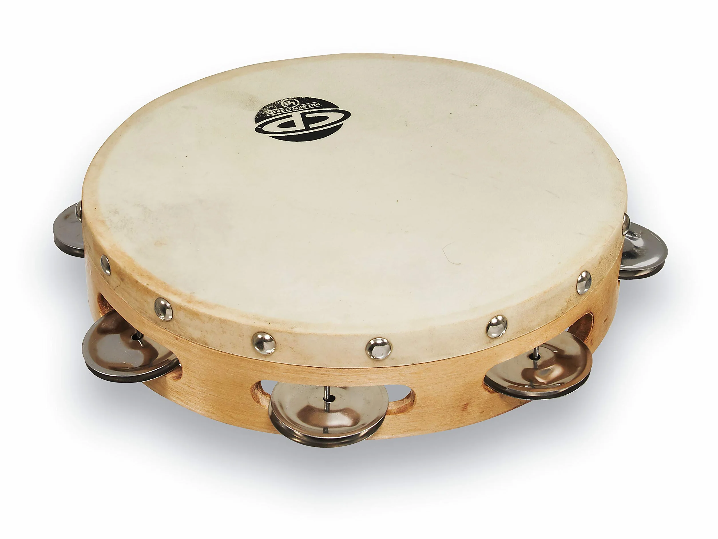 LP Latin Percussion CP Wood Tambourin Holz 20.3 cm einreihig mit Fell CP378