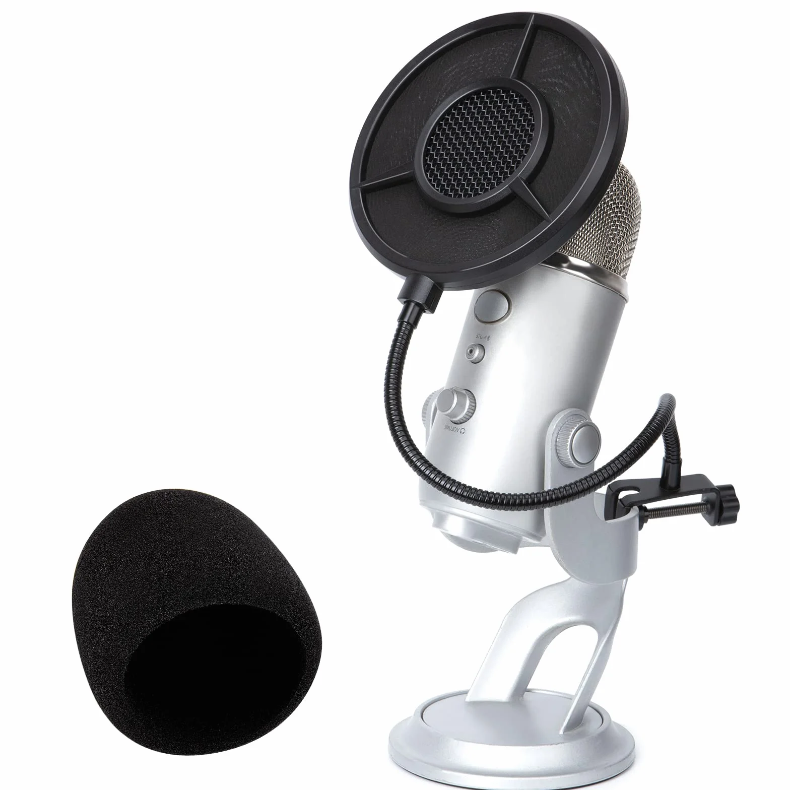 Blue Yeti Filtr pop do mikrofonu, osłona z pianką 14 cm, 6 warstw