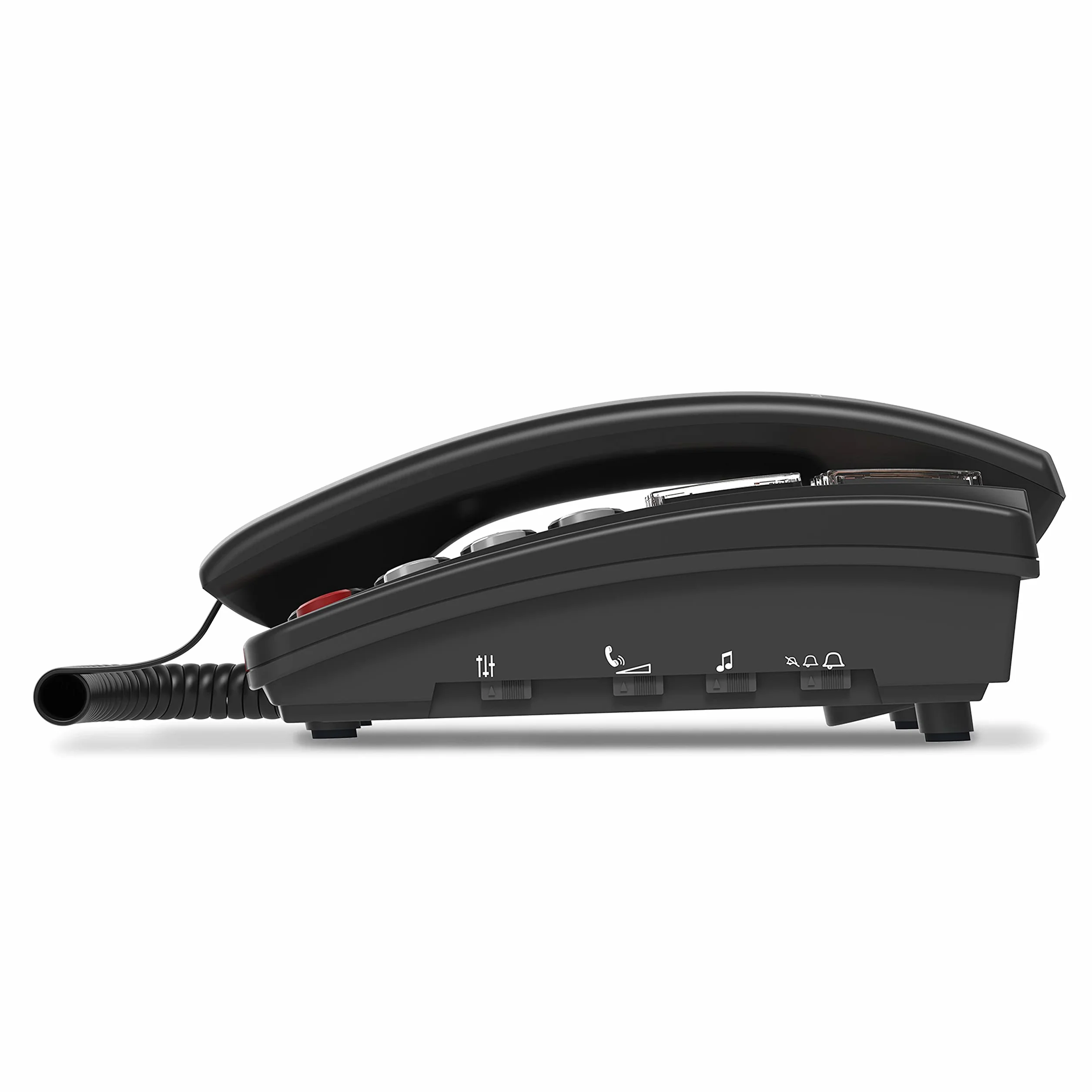 Amplicomms BigTel 40 Plus przewodowy telefon z dużym przyciskiem dla osób starszych - głośne telefony do trudnych słuchów - telefony kompatybilne z aparatem słuchowym - telefon z dużym numerem