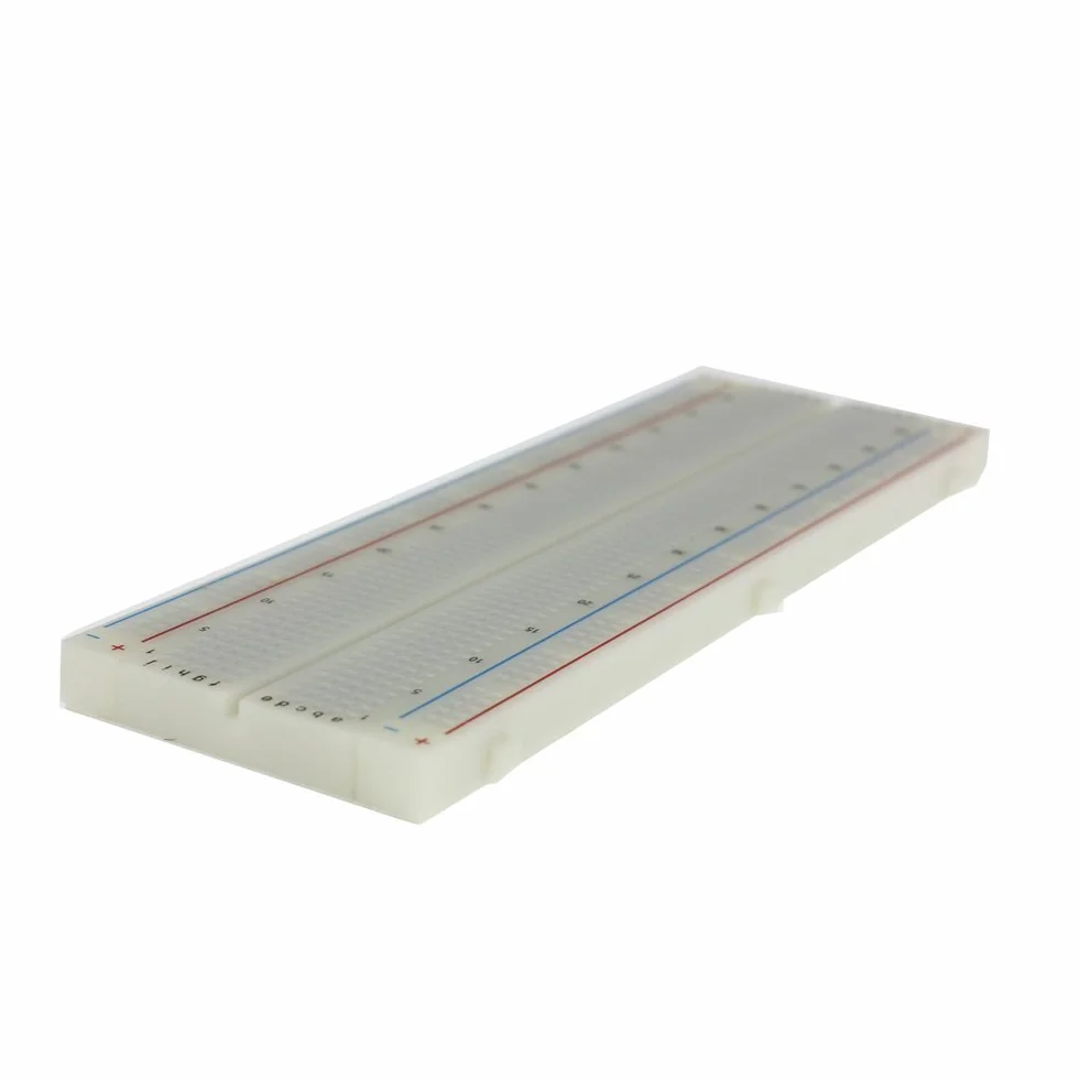 DollaTek 830 płyta do chleba bez lutowania 830 punktów wiążących 4 szyny zasilające 6,5 x 2,2 x 0,3 cala (165 x 55 x 9 mm)