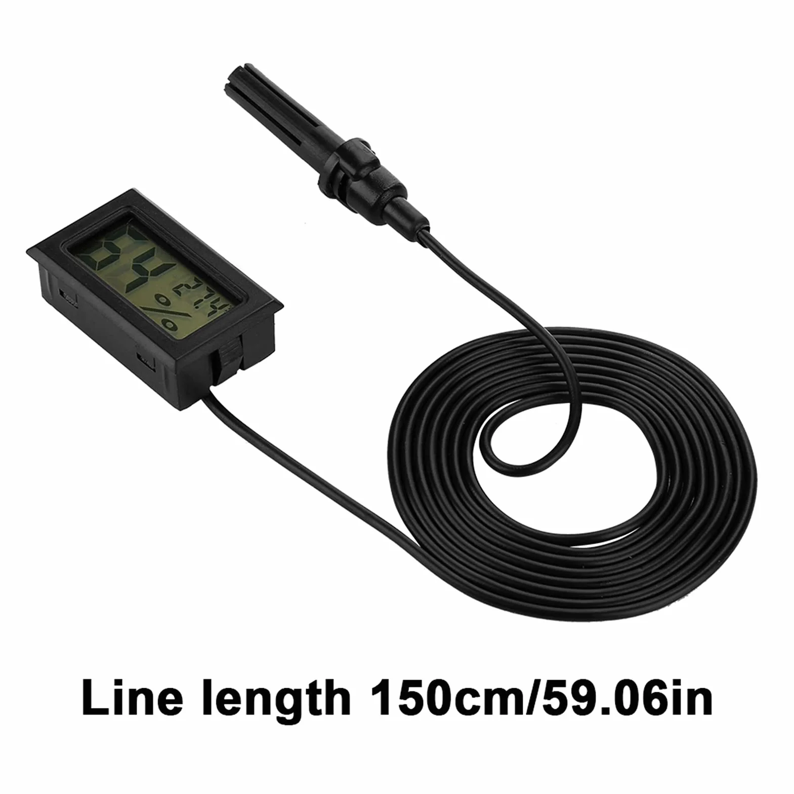 Termometr Higrometr Cyfrowy, praktyczny miernik temperatury i wilgotności Higrometr LCD Termometr do skrzypiec i gitary Ukulele Case Pielęgnacja instrumentów (czarny), akcesoria do gry