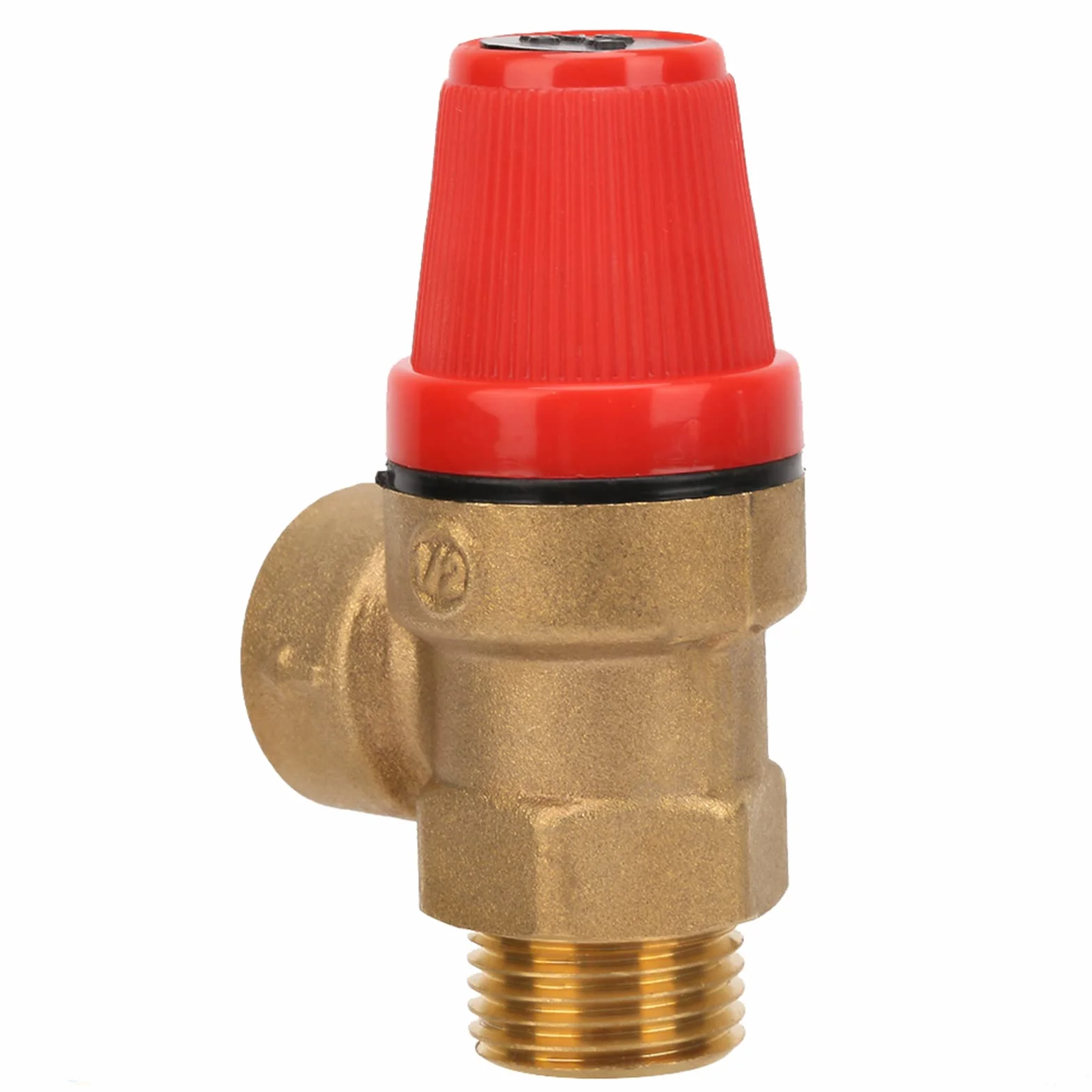 Fafeicy 3 Bar DN15 Premium mosiężny zawór bezpieczeństwa G1/2" sprężyna gwintowana do pieca wiszącego zaworu bezpieczeństwa zawór ograniczający ciśnienie (3 bar DN15), inne akcesoria do zaworów