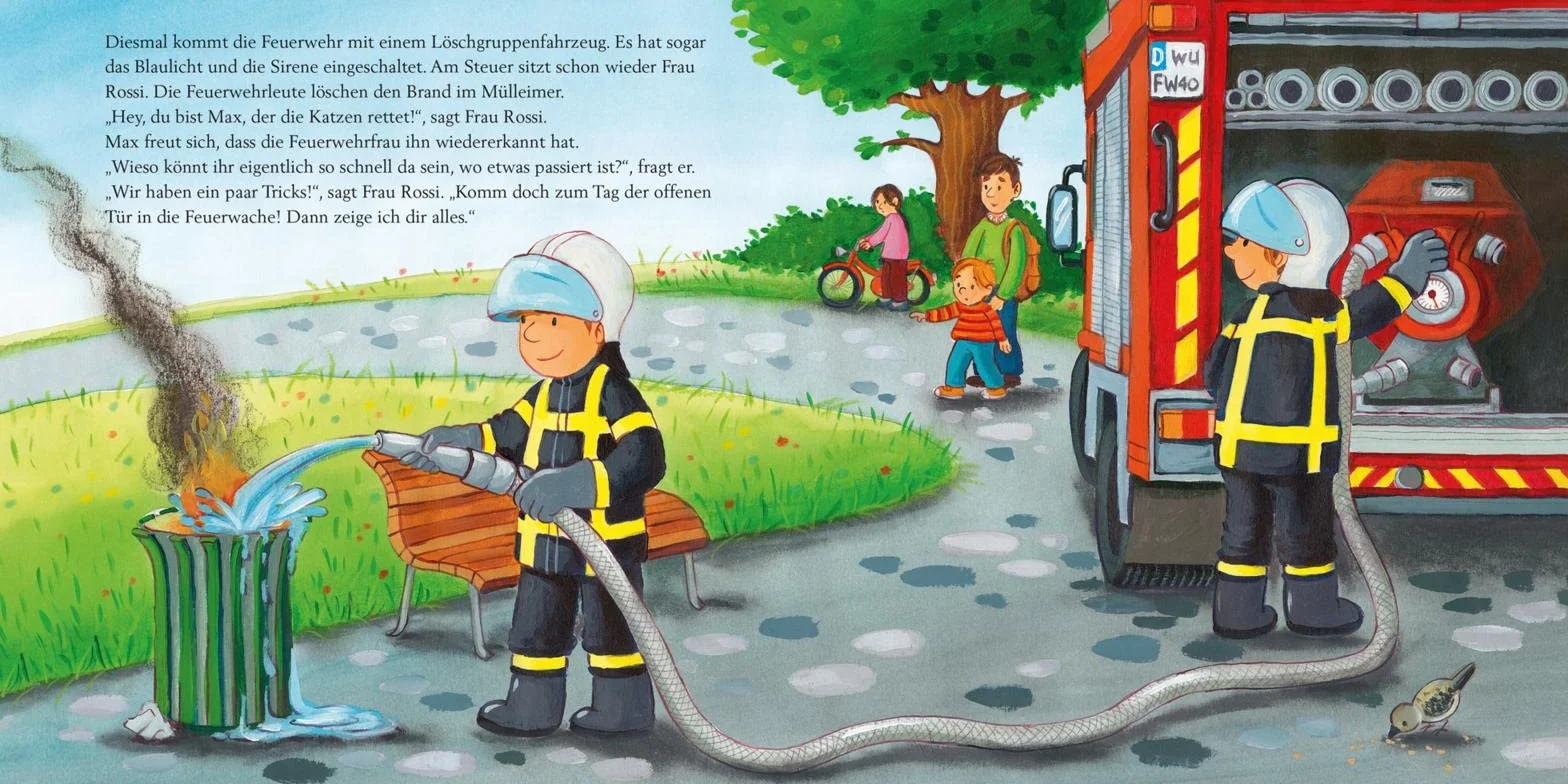 LESEMAUS 55: Max und die Feuerwehr: Spannendes Bilderbuch mit vielen Infos über die Feuerwehr und ihre Einsätze | Für Kinder ab 3 Jahren
