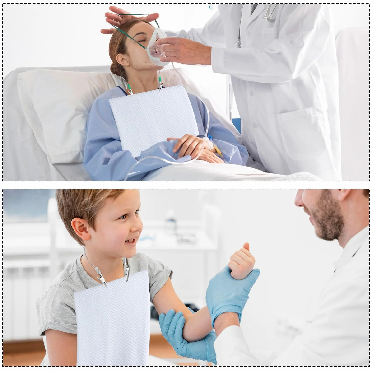 4 sztuki uchwytów na serwetki, klipsy do serwetek, metalowe klipsy do serwetek, klipsów mocujących, dentysta, śliniaczek, klips, elastyczny uchwyt na serwetki, smycz, obroża z metalowym klipsem