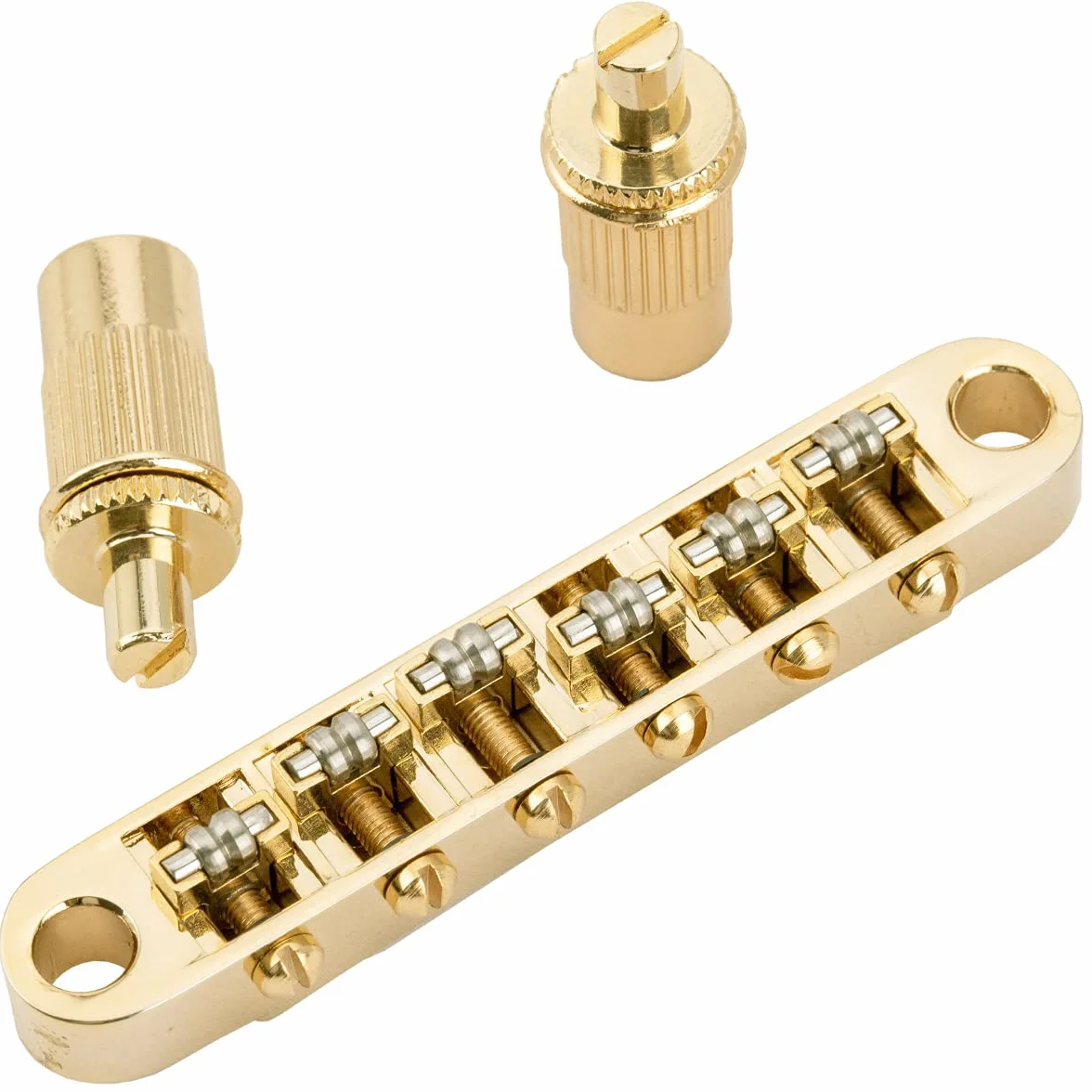 Musiclily Pro Rolkowe Siodełka Mostek Tune-O-Matic Roller Saddle Bridge do Gitary Elektrycznej Les Paul LP SG, Złoty