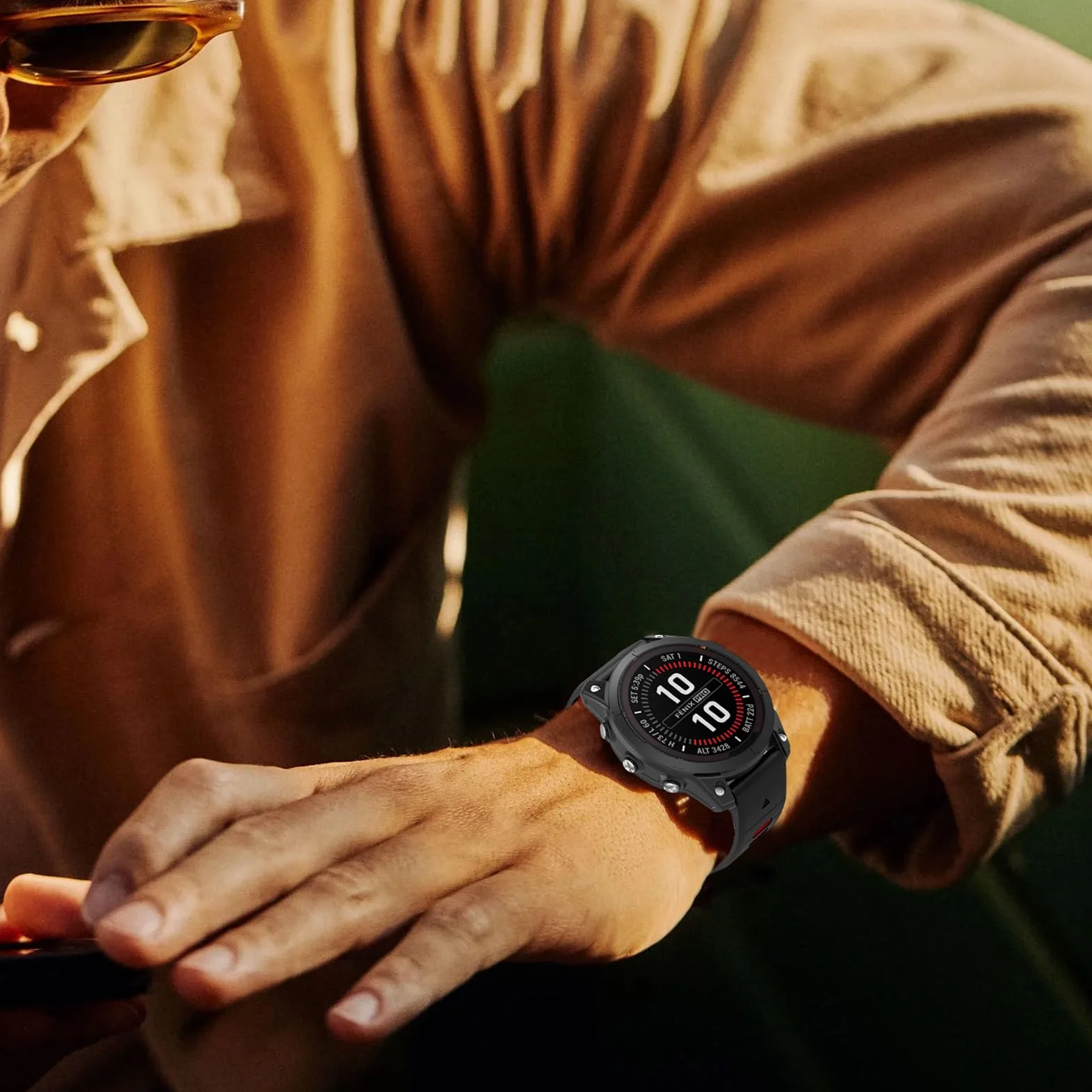 Pasek do zegarka Garmin Fenix 7X Pro / Fenix 7X / Fenix 6X Pro / Fenix 6X / Fenix 5X / Fenix 3, 26 mm silikonowy pasek zastępczy do Garmin Epix Pro 51 mm/TACTIX 7