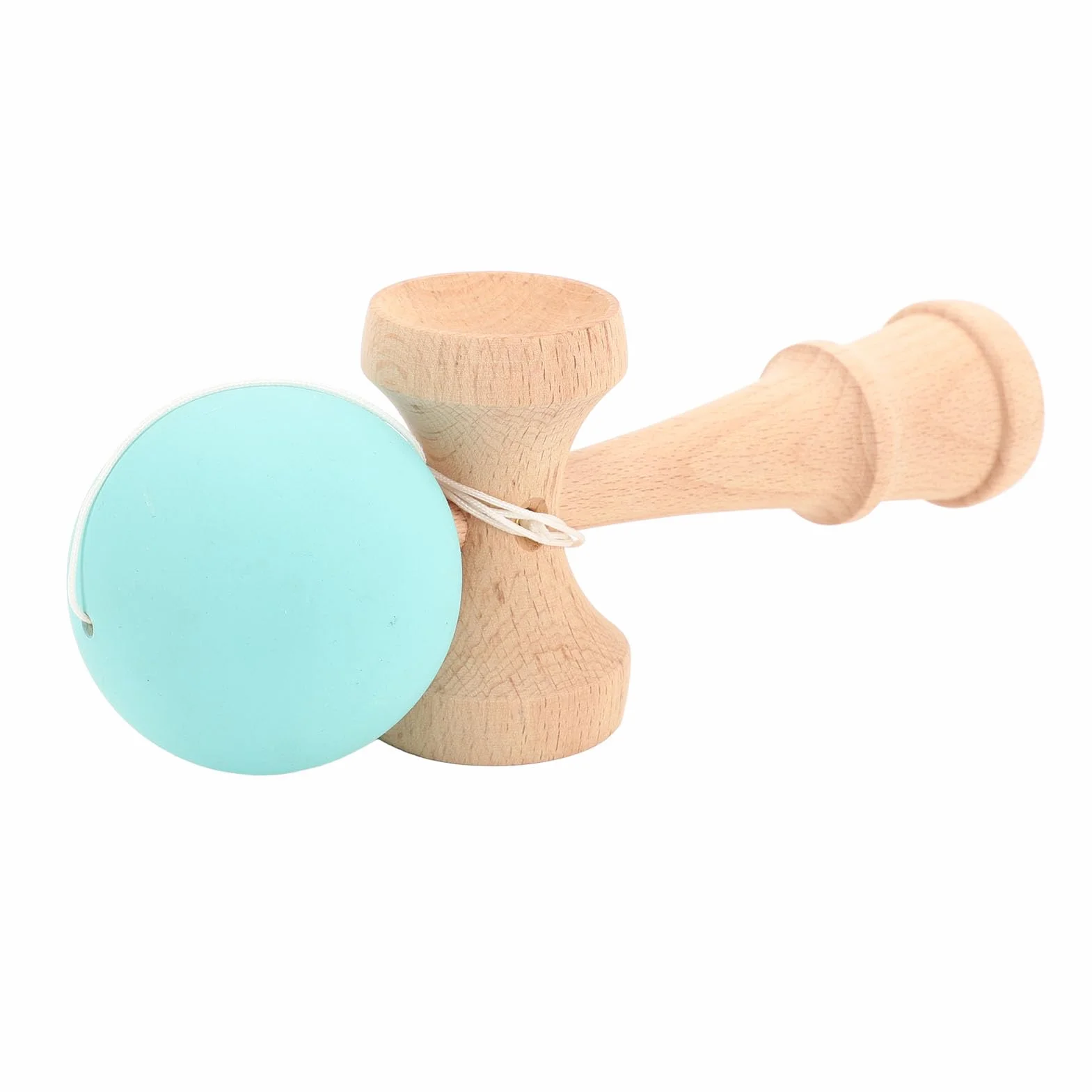 Kendama Toy, Wooden Catch Ball, Portable, Poprawia koordynację Oka Dłoni, ze Sznurkiem, do Wewnątrz i na Zewnątrz (PURPLE) (GREEN)