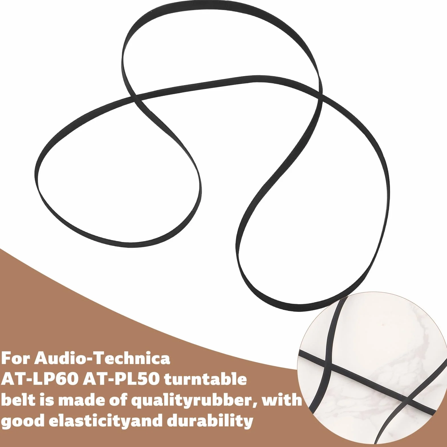 Gosknor Pasek Napędowy do Gramofonu Audio-Technica AT-PL50 & AT-LP60 Automatyczny Odtwarzacz Stereo, Wymiana Gumowego Paska Napędu dla Płynnej Rotacji Redukcji Hałasu