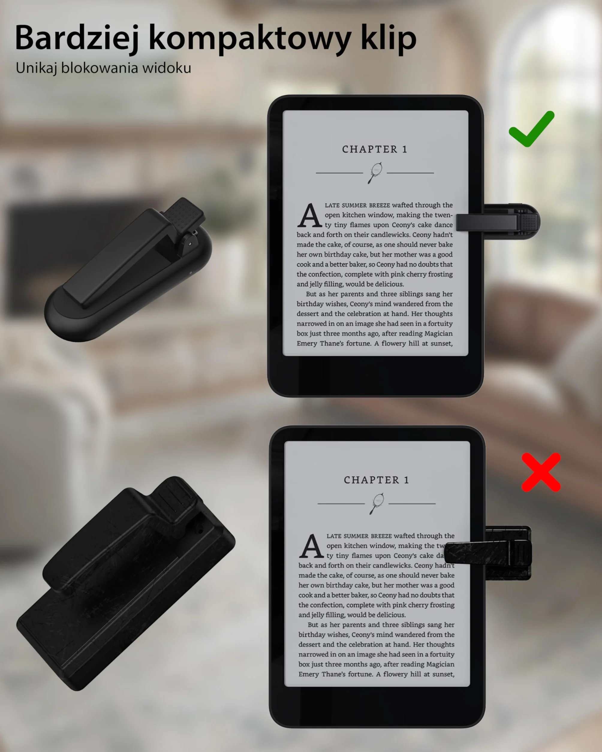 Stouchi Magnetyczny pilot ładujący do Kindle Clicker Page Turner Kompaktowa obudowa Ułatw sobie czytanie Kompatybilny z Kindle Paper white/Kindle Oasis/Kindle Scribe-Dark Black