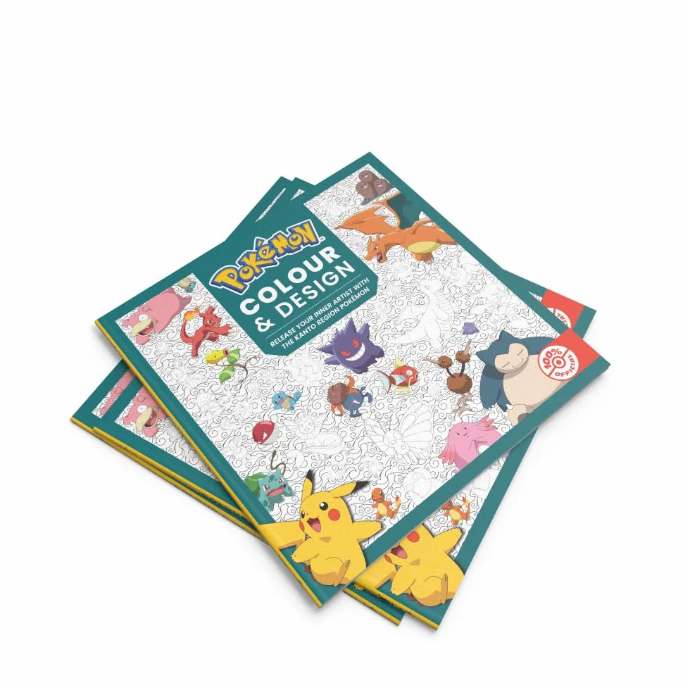 Pokémon Colour and Design: the official Pokémon colouring book for fans of the original game, relaxing and satifying. NEW for 2026!