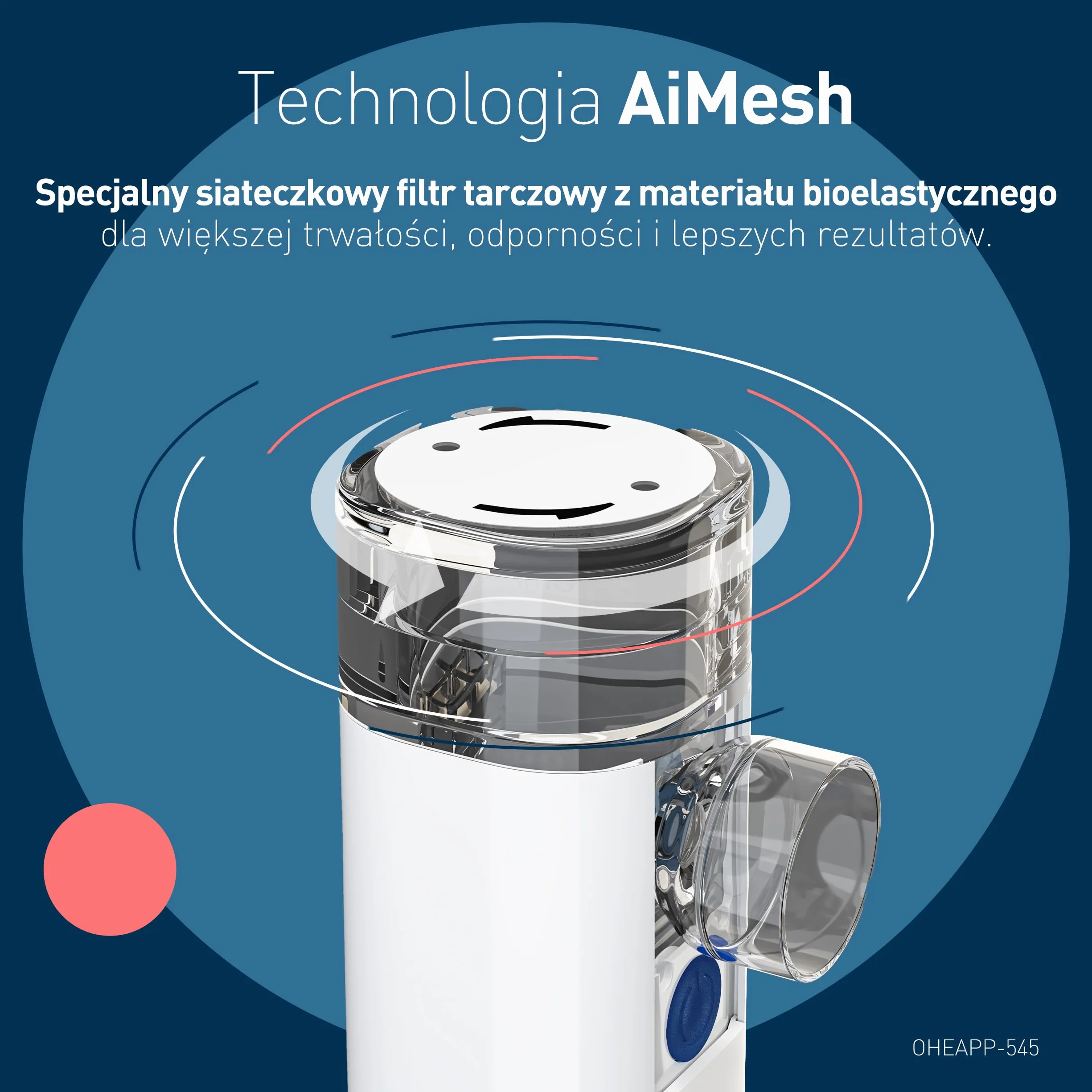 mini Air 360+ Dystrybuowany przez OMRON | Przenośny cichy nebulizator dla dorosłych i dzieci | Z dwoma rozmiarami maski i ustnikiem | Do łagodzenia kaszlu i przeziębienia | Ładowany przez Micro-USB