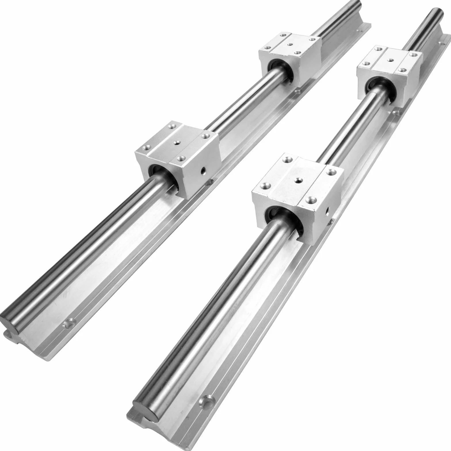 VEVOR Prowadnica liniowa 2 szt. 500 mm SBR16 z 4 prowadnicami SBR16UU, śruba kulowa, szyna prowadząca do drukarki 3D CNC