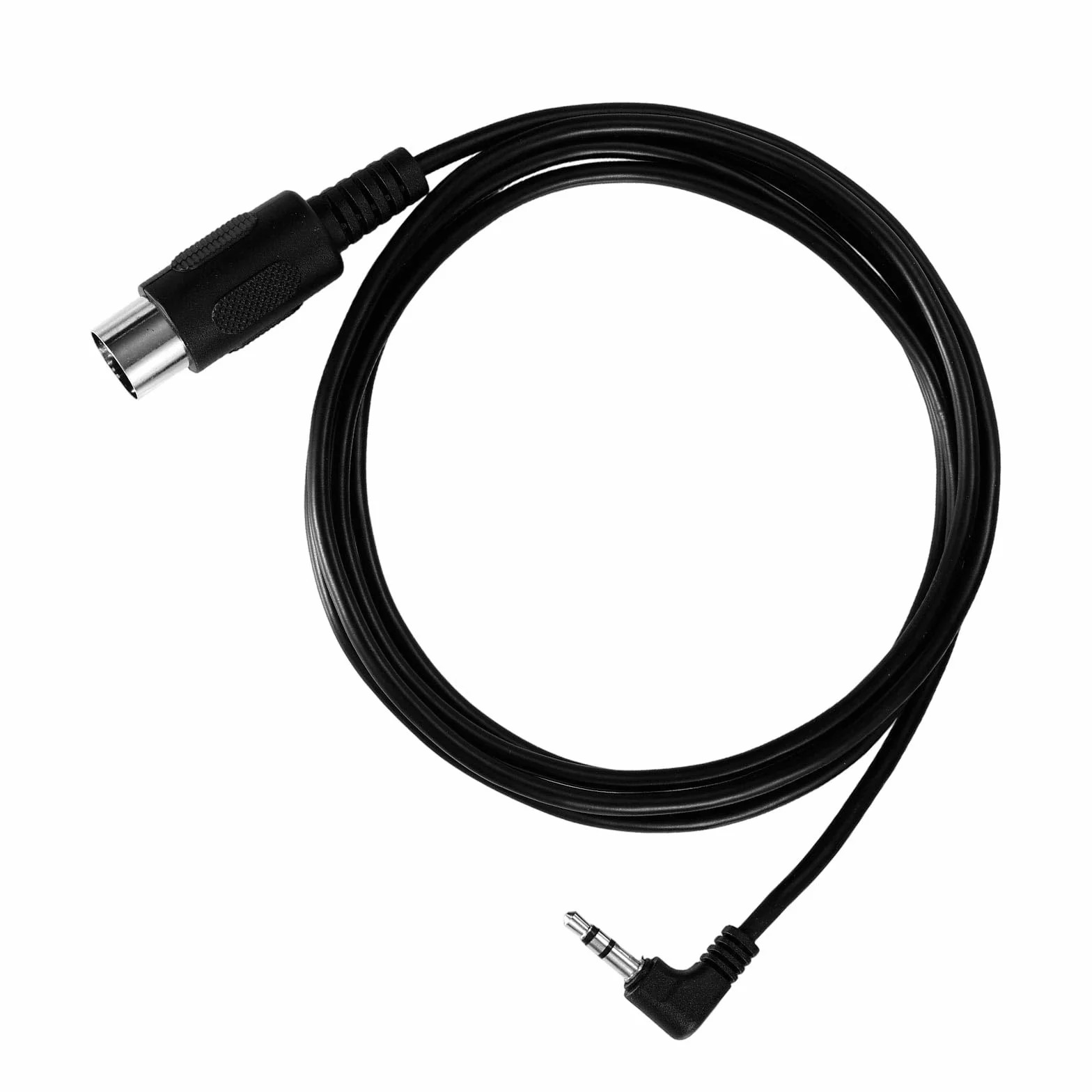 2szt Kabla MIDI Typu A z Wtykiem TRS 3,5mm i 5-Pinowym Męskim DIN, 1,5m Długości Kabel TRS Wielokierunkowy z 5-Pinowym Wtykiem MIDI do Klawiatur Syntezatorów i Systemów DAW (Czarny)