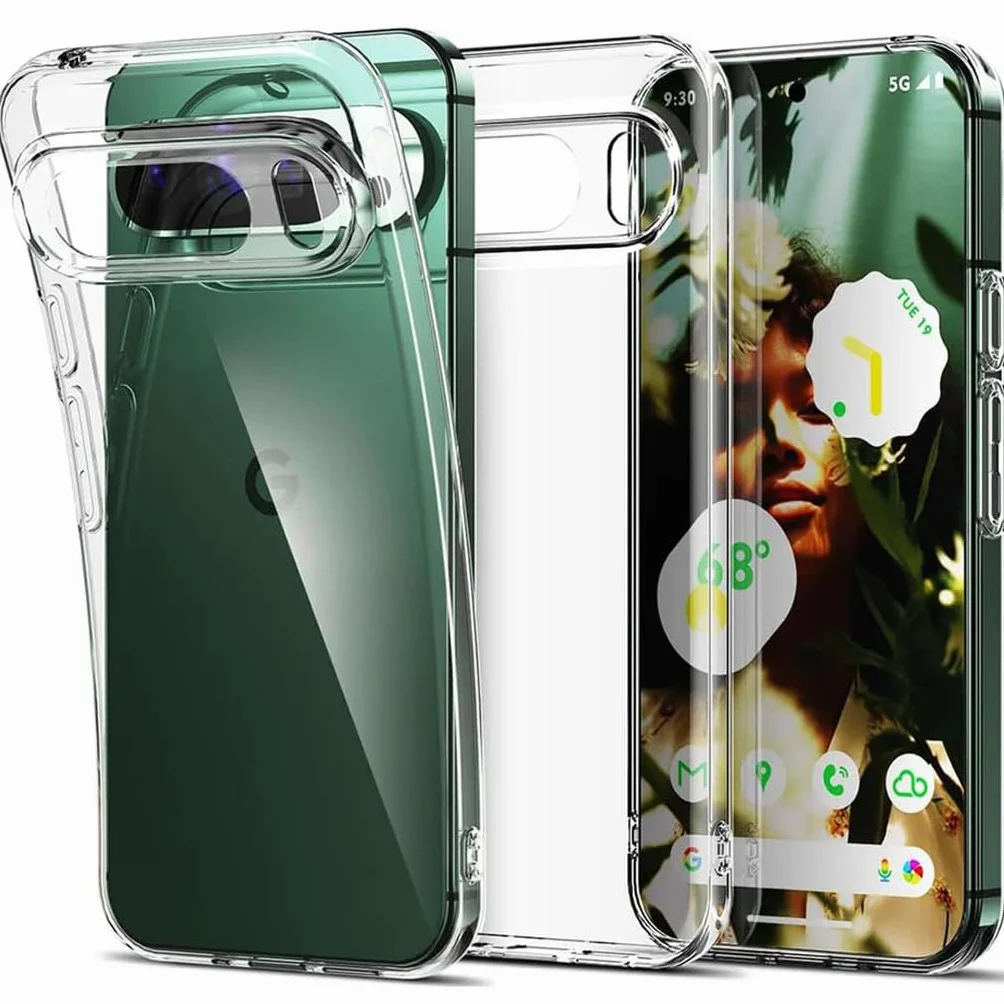Oprimio Krystalicznie przezroczyste etui do Google Pixel 10 Pro [silikonowe etui] [% 100 przezroczyste] [niemiecki materiał] [ultra cienkie] przezroczyste etui na telefon komórkowy do Google Pixel 10