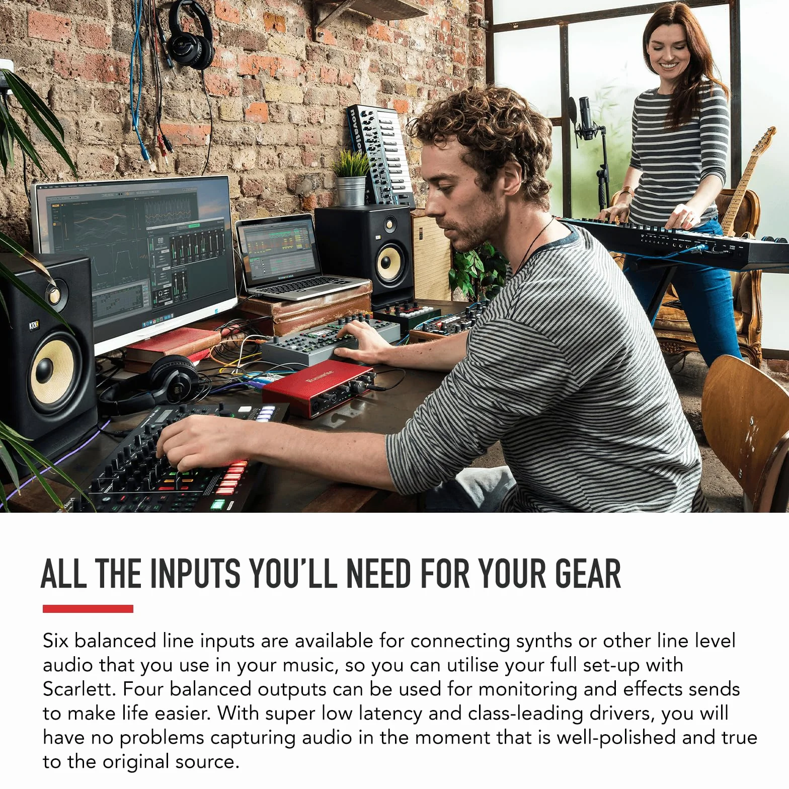 Focusrite Scarlett 8i6 3. generacji Interfejs audio USB do nagrywania, tworzenia piosenek i streamingu, wysoka wierność dźwięku, studyjna jakość nagrań i przejrzyste odtwarzanie