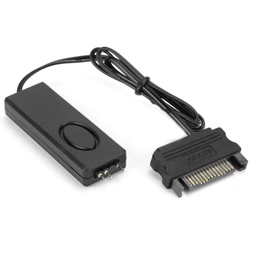Pilot zdalnego sterowania RF, mini 3-pinowe złącze Argb, pilot zdalnego sterowania, 3-pinowy ARGB, pin SATA, kontroler ARGB 5 V, 3-pinowy kabel do kontrolera RGB, kontroler światła wentylatora
