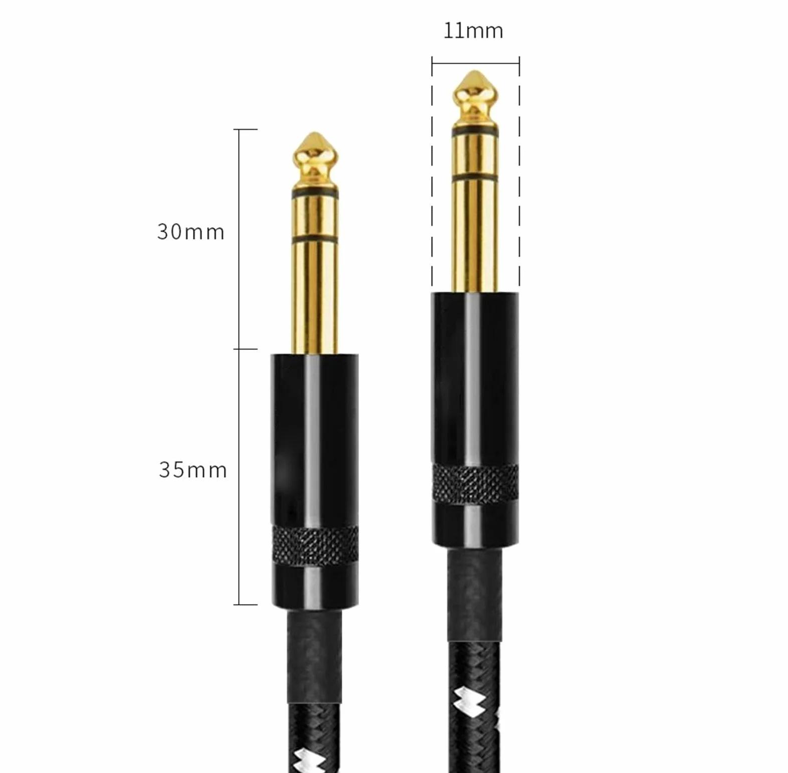Przewód połączeniowy audio 6,5 mm zbalansowany stereofoniczny kabel audio mikrofon wzmacniacz gitarowy głośnik 0,5-5 m(300cm)