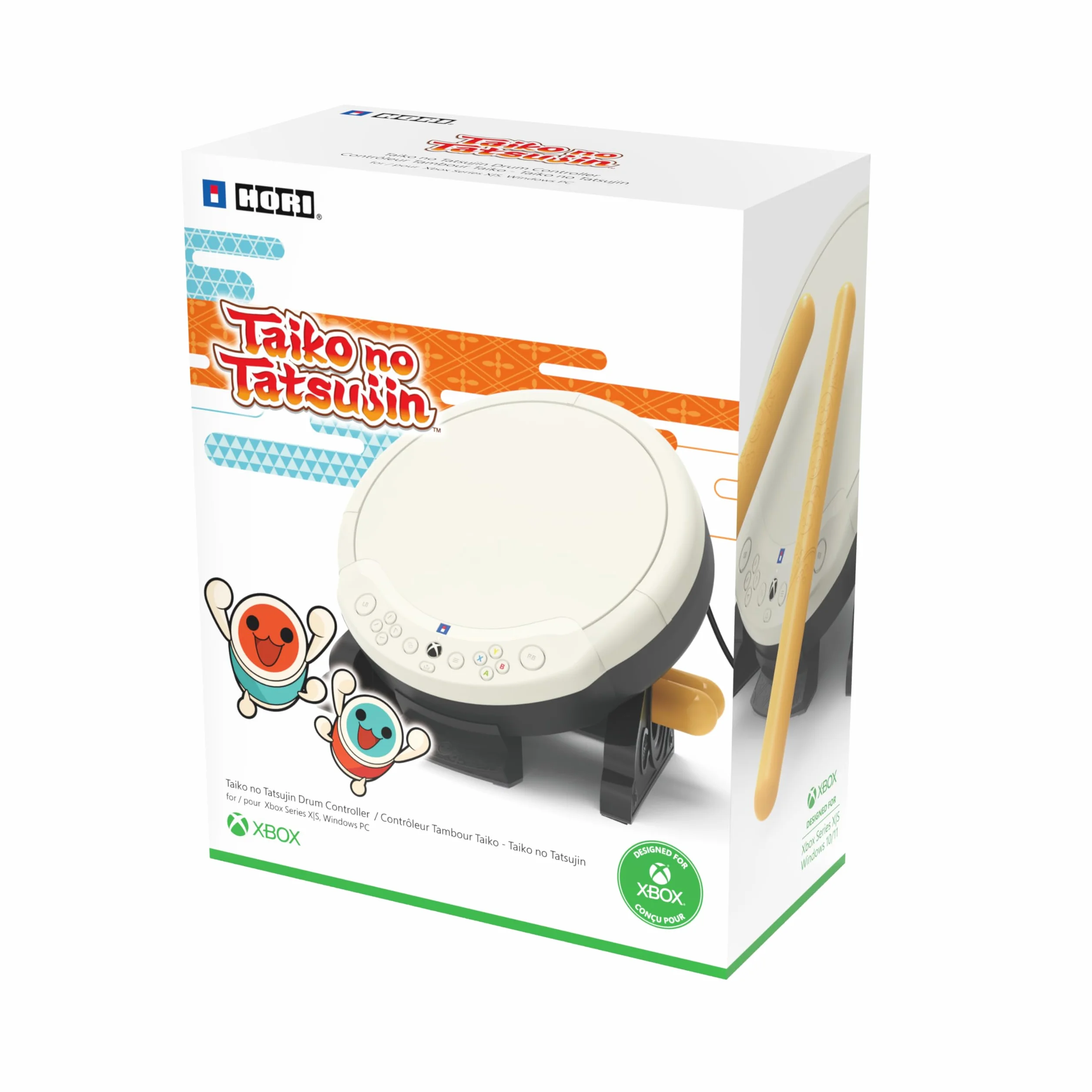 HORI Taiko No Tatsujin Drum Controller for Xbox Series X|S, Xbox One, Windows 11/10 - Officially Licensed by Microsoft & Bandai Namco