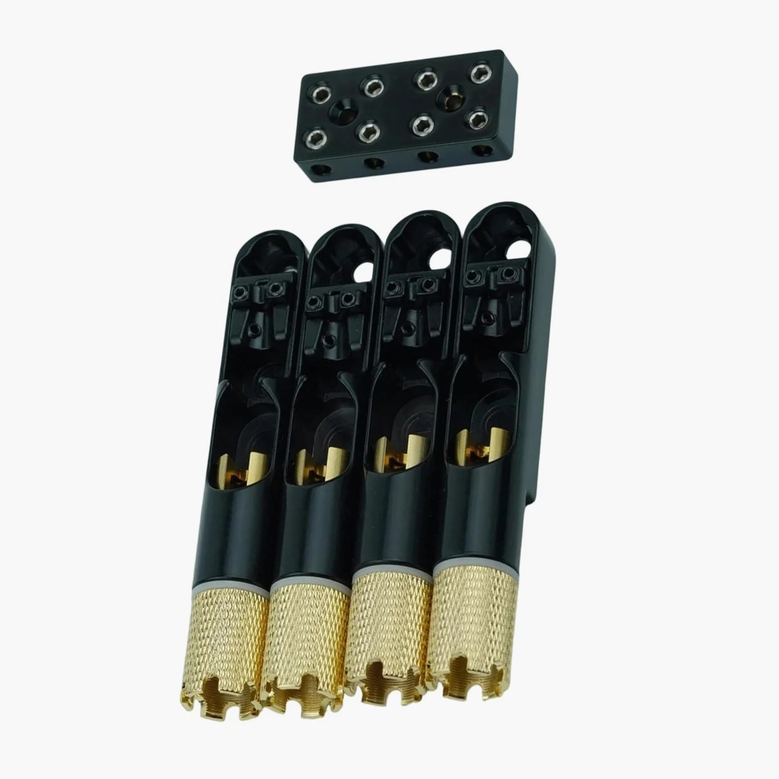 Standardowy mostek gitarowy 4 Strunowy Mechanizm Blokujący Dla Bezgłowego Mostka Basowego