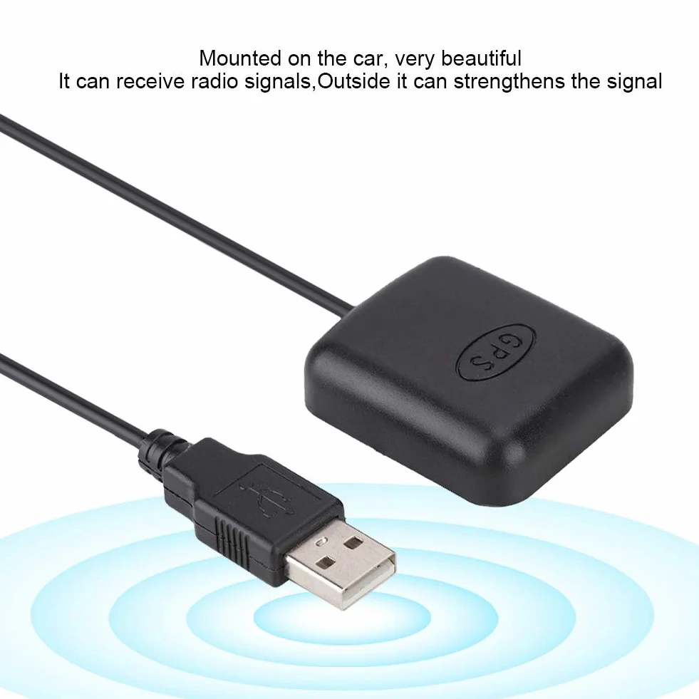 Samochodowa antena GPS, / 9,84 ft materiał ABS wielofunkcyjny 2 w 1 samochodowy adapter powietrza GPS do samochodu magnetyczna podstawa z kablem RG174 3 metry interfejs USB