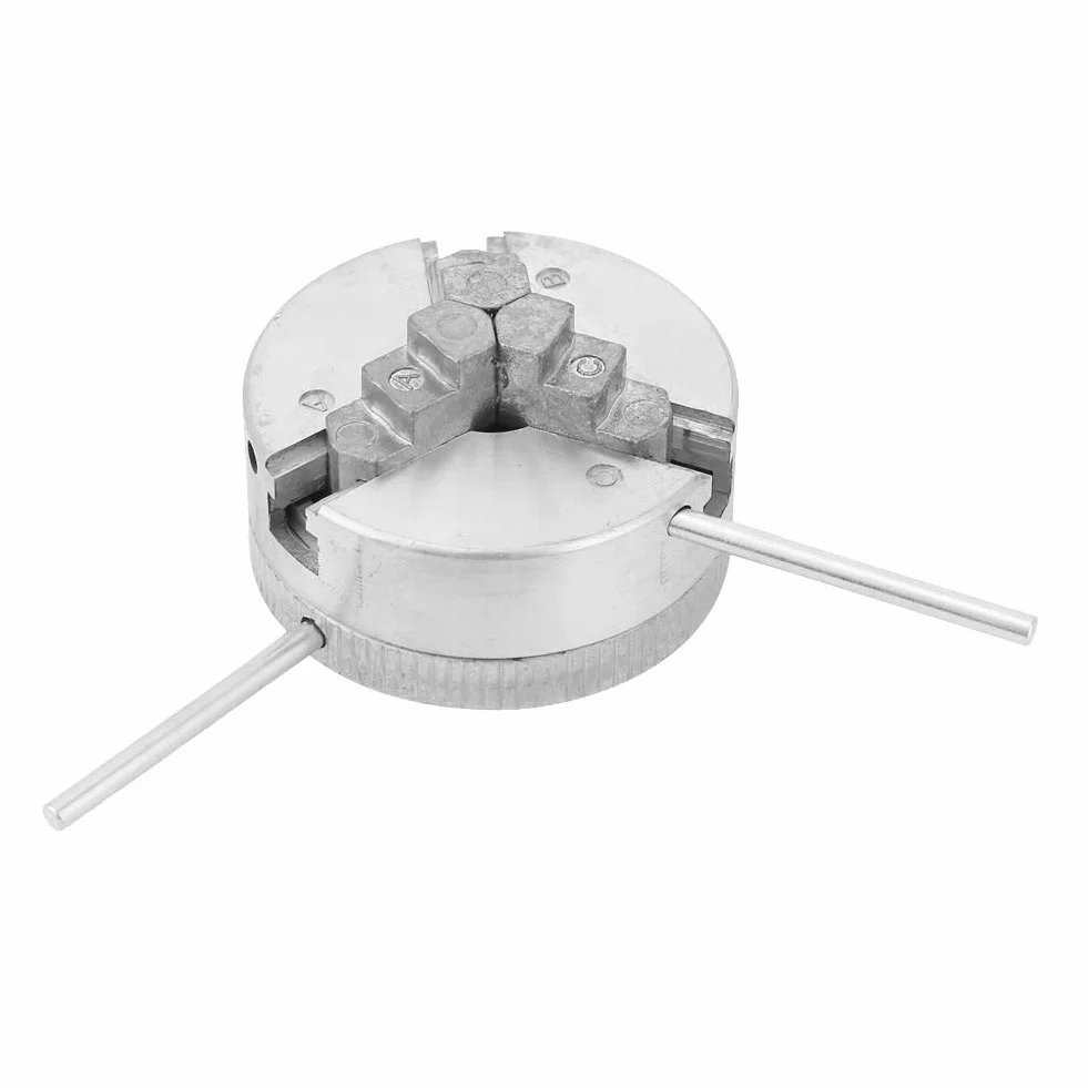 Uchwyt Tokarski, 3-szczękowy Mini Uchwyt Tokarski Z011 3-szczękowy Uchwyt Tokarski ze Stopu Cynku do Tokarki Mini Metalowej Duży Zakres Mocowania Zacisk Trzyszczękowy, średnica Zewnętrzna 12-65 Mm Śre